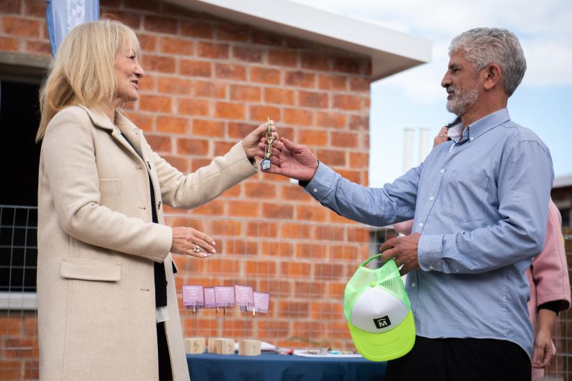 Inauguración de viviendas en el barrio La Paloma