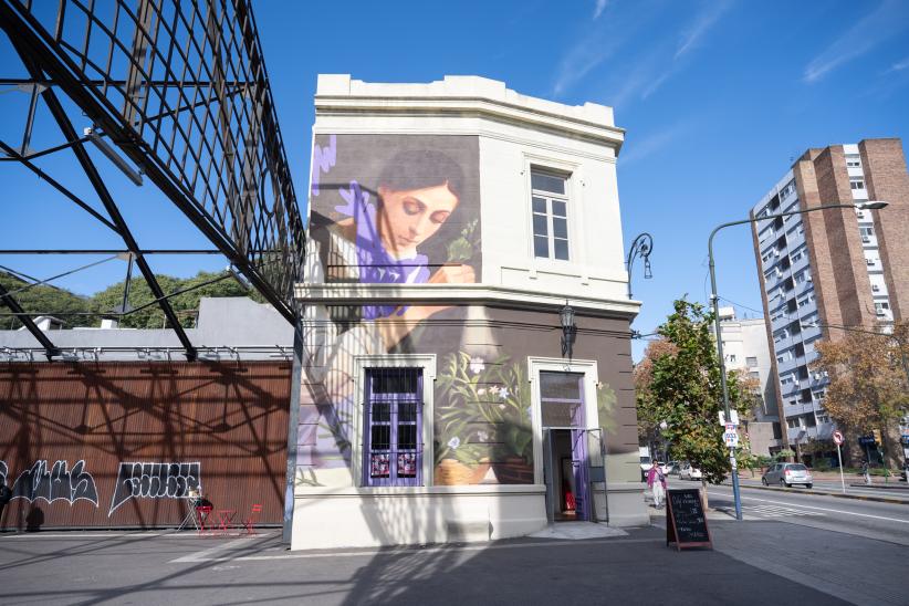 Mural en plaza Las Pioneras, 4 de Junio de 2024