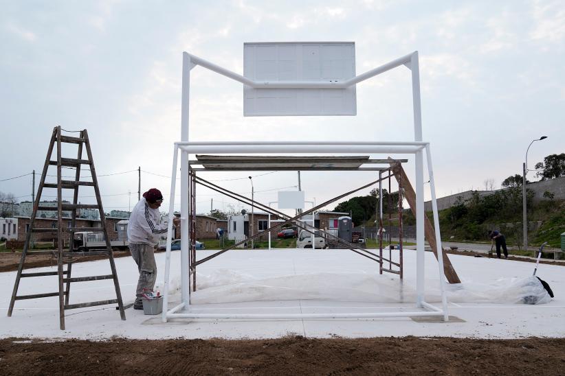 Obras en plaza Ciudad de Azul y Rufino T.Domínguez