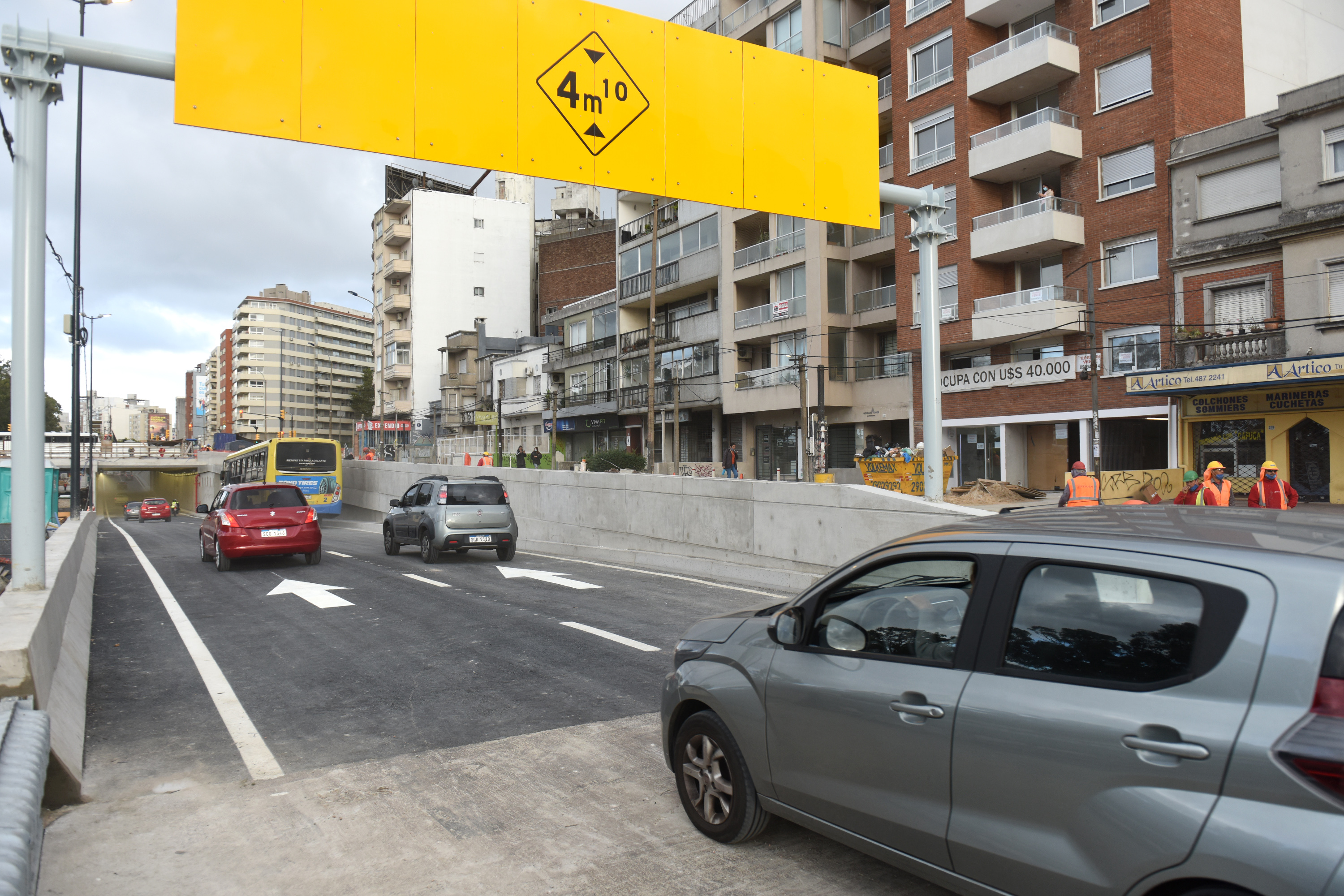 Habilitación de circulación hacia el Centro del túnel de Av. Italia