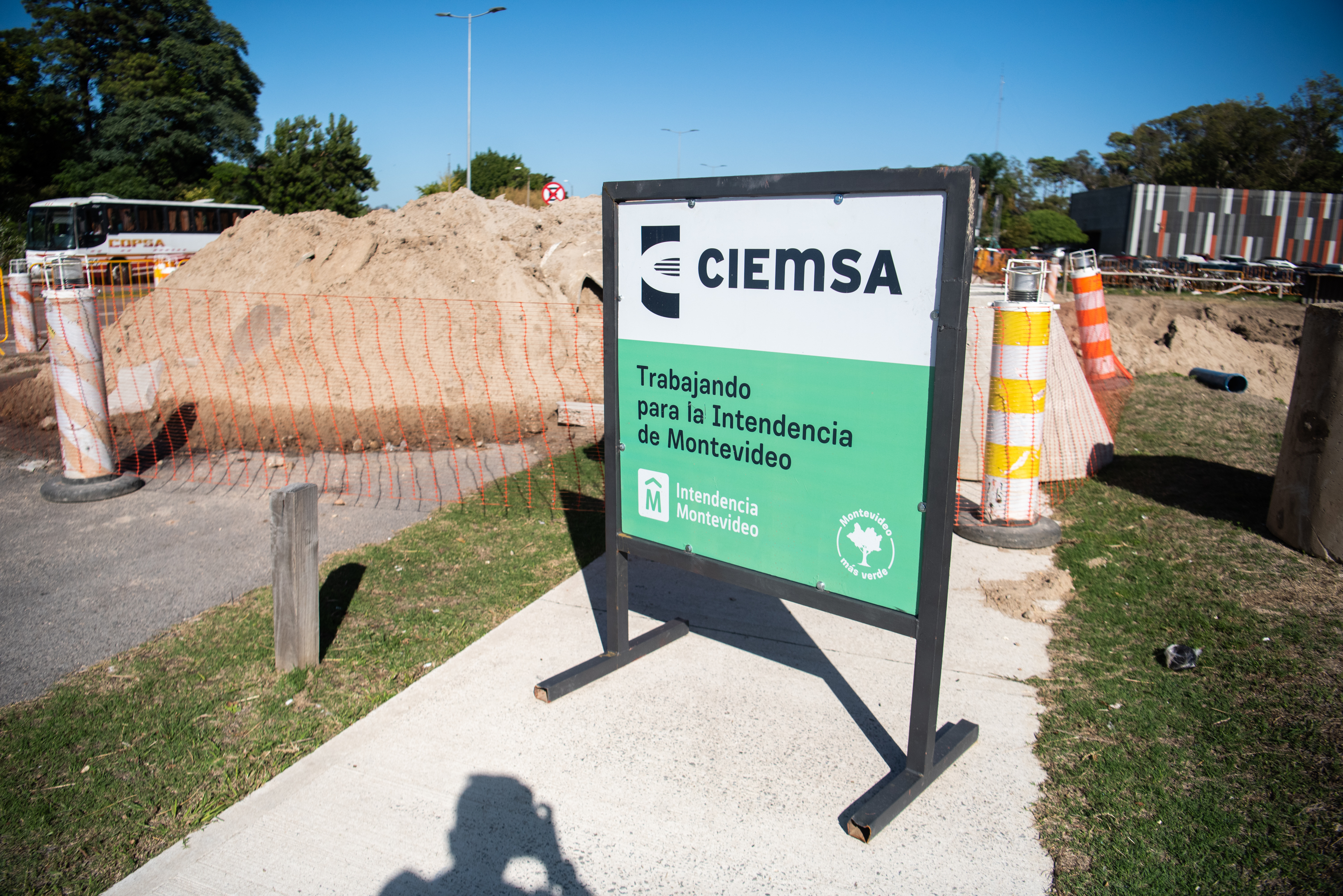 Obras de sustitución del colector perimetral al lago del Parque Rivera