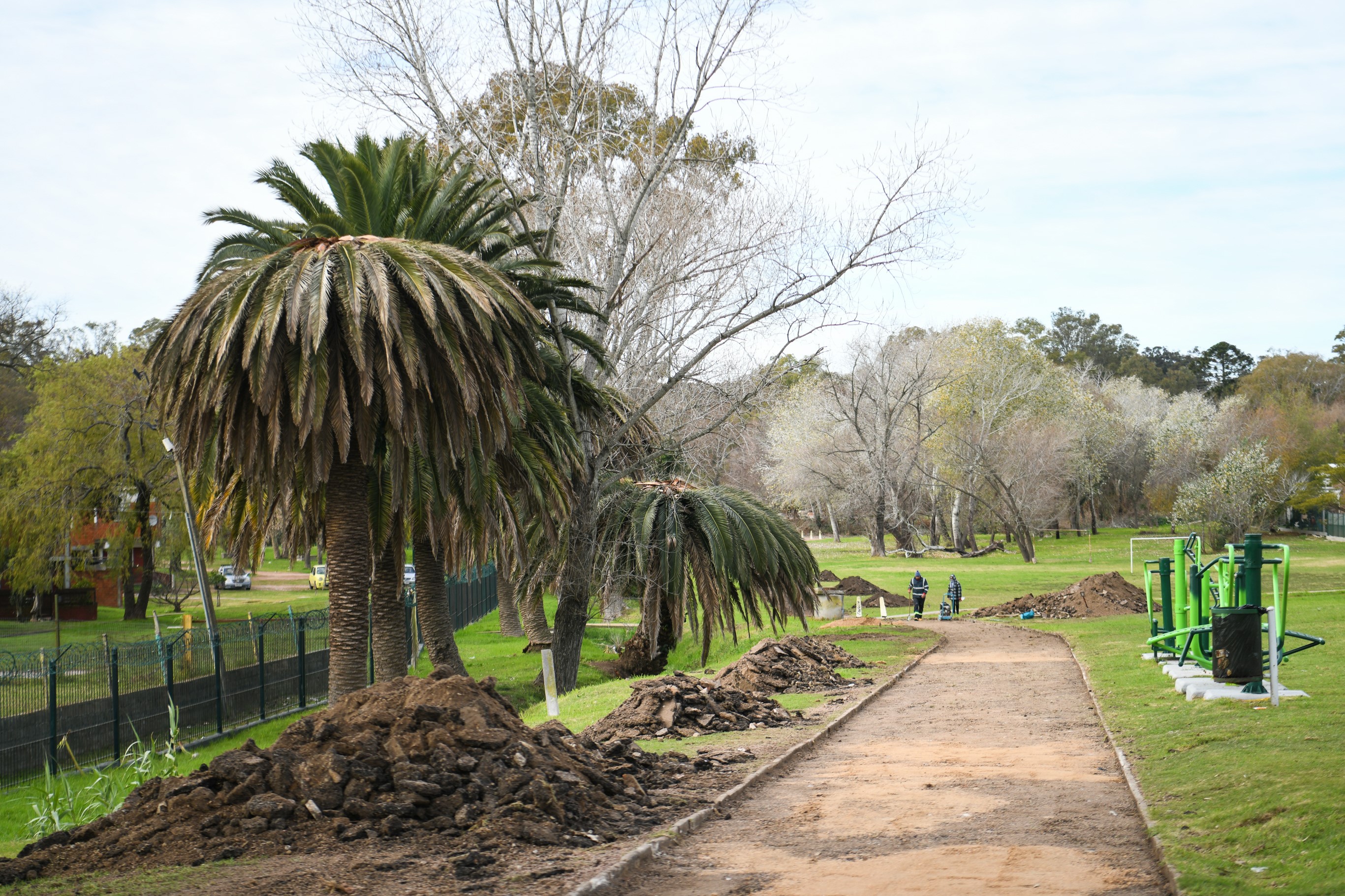 Avance de obras en el Parque Rivera, 11 de julio de 2023