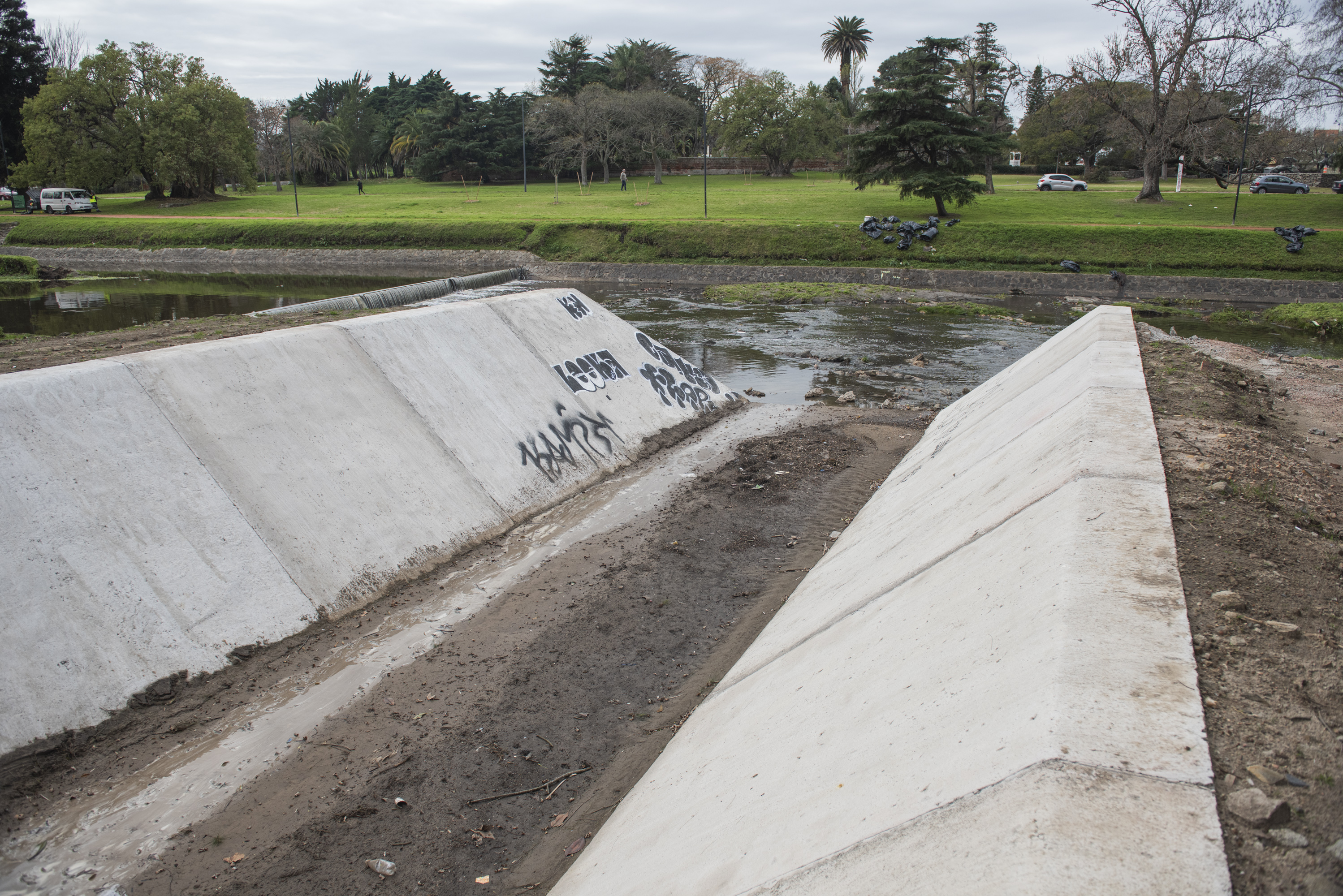 Avance de obras de saneamiento en arroyo Mataperros