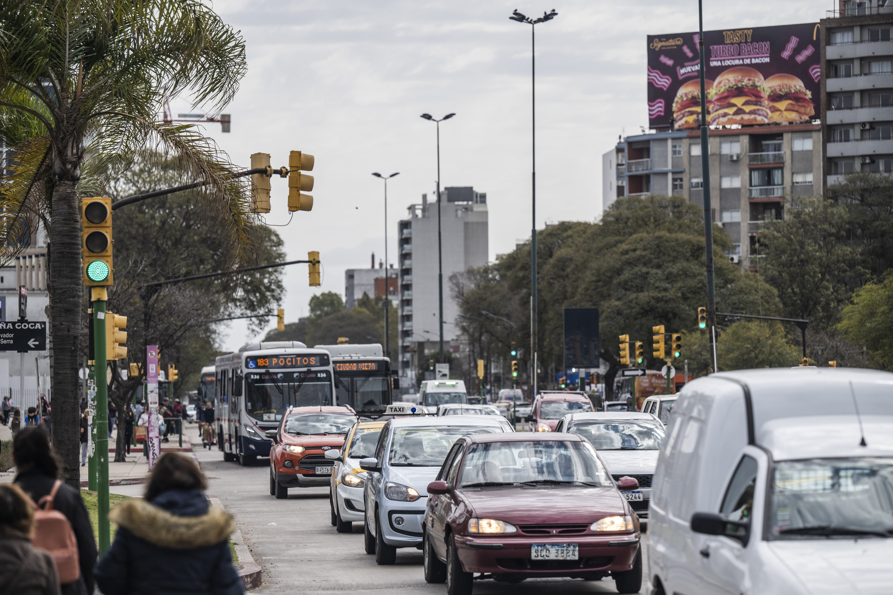 Tránsito en zona de Tres Cruces