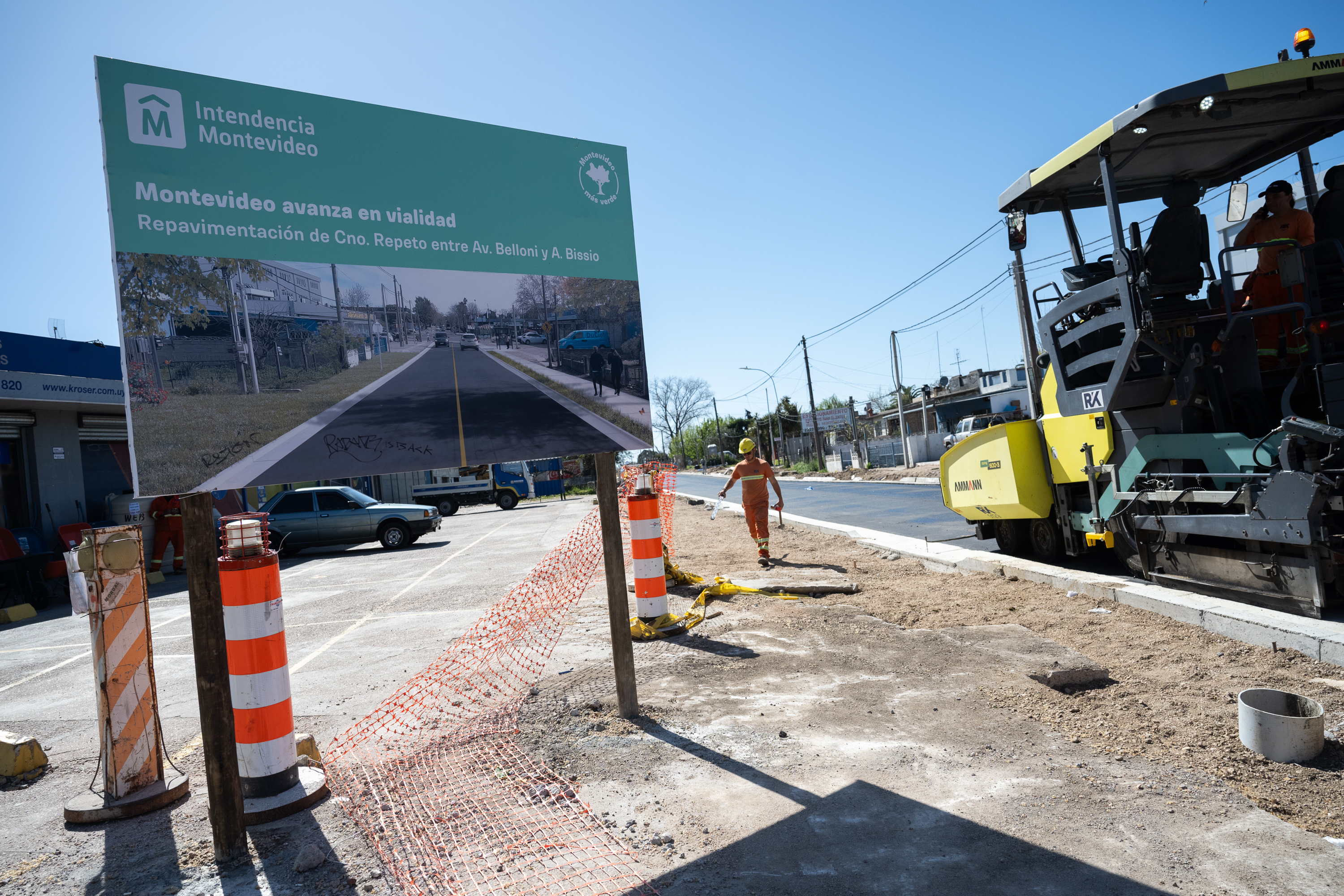 Obras viales en Cno.Repetto entre Av. José Belloni y Camino al paso de la Española