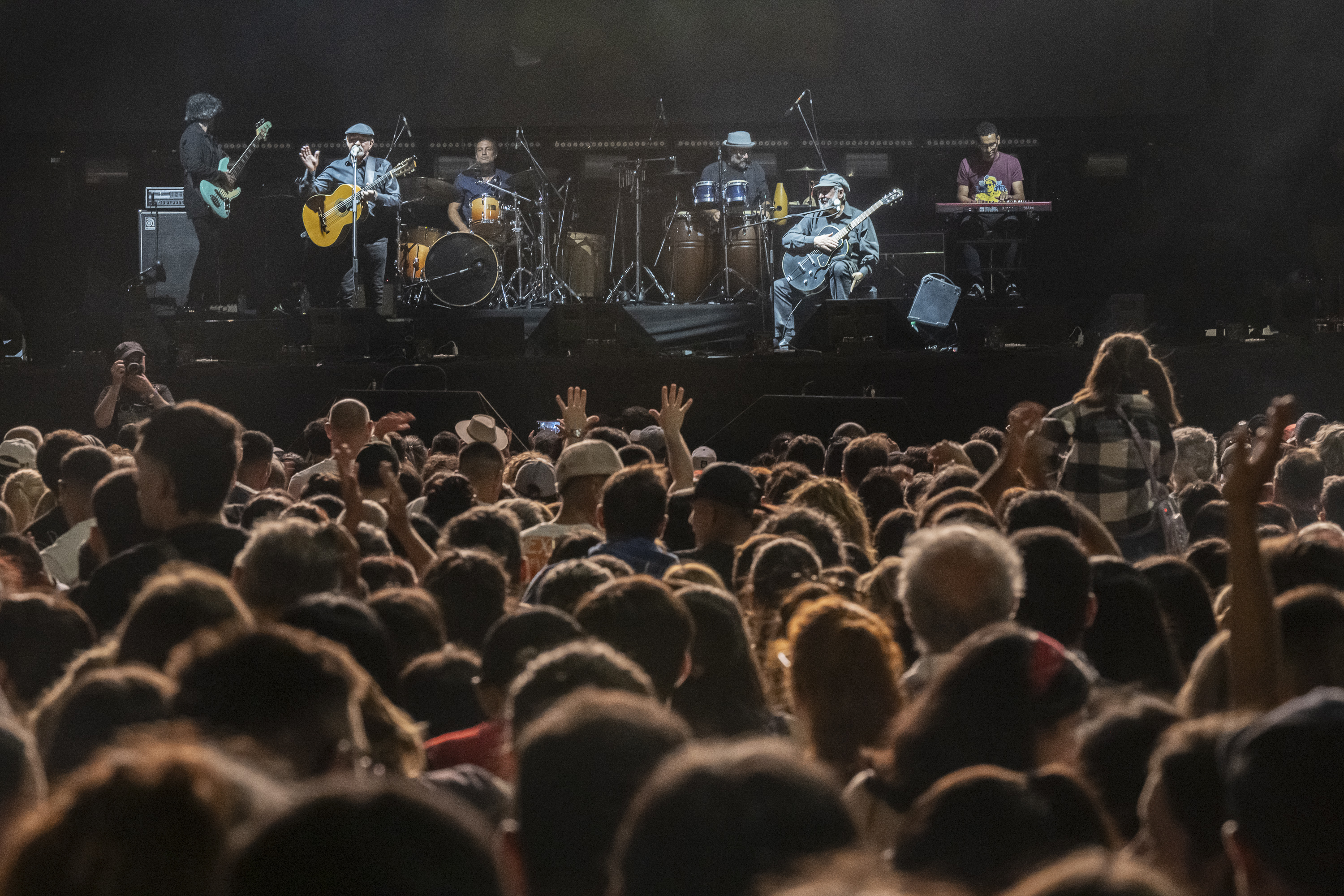 Festejos en el escenario de el Gaucho por los 300 años de Montevideo