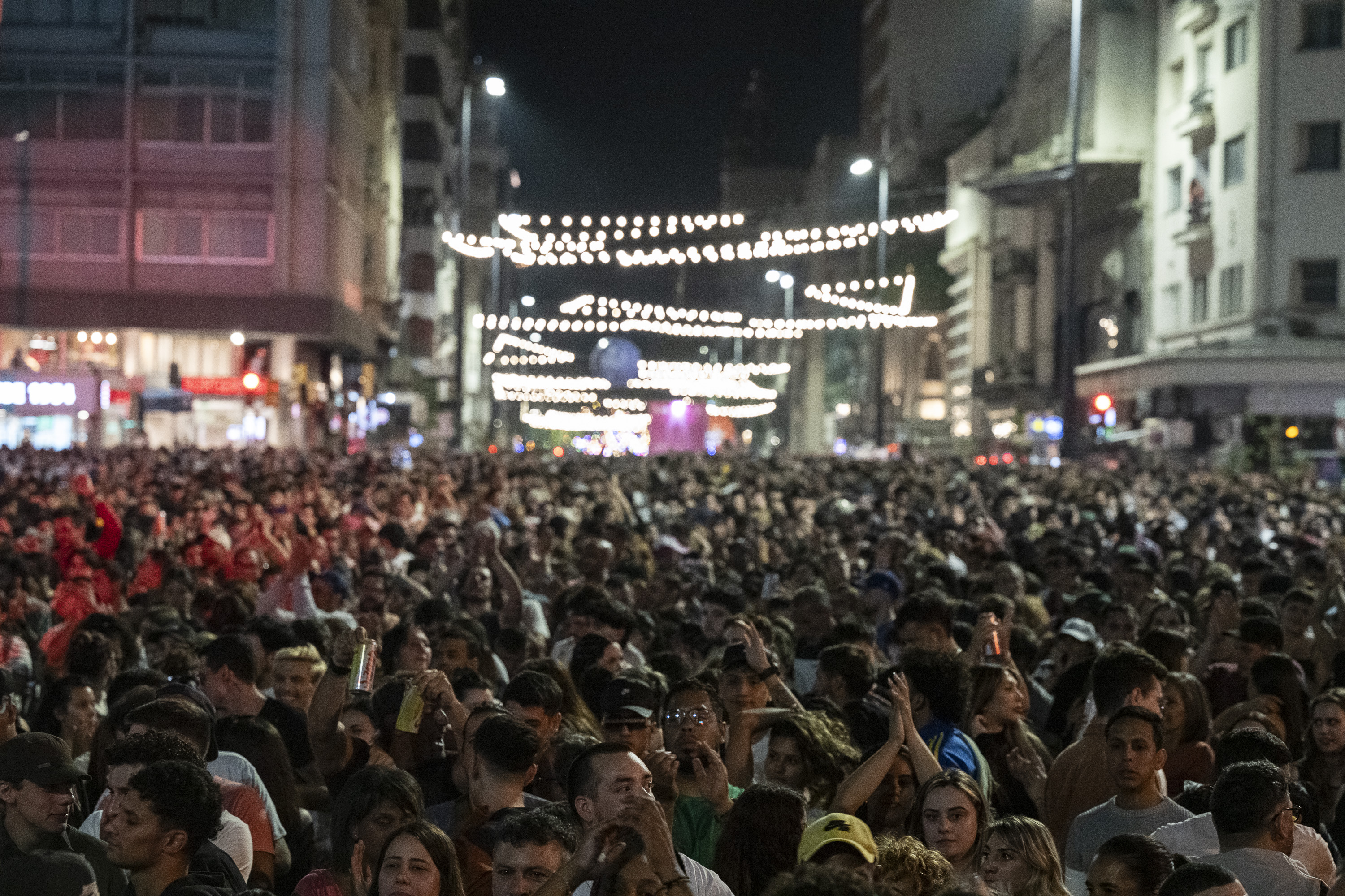 Festejos en el escenario de el Gaucho por los 300 años de Montevideo