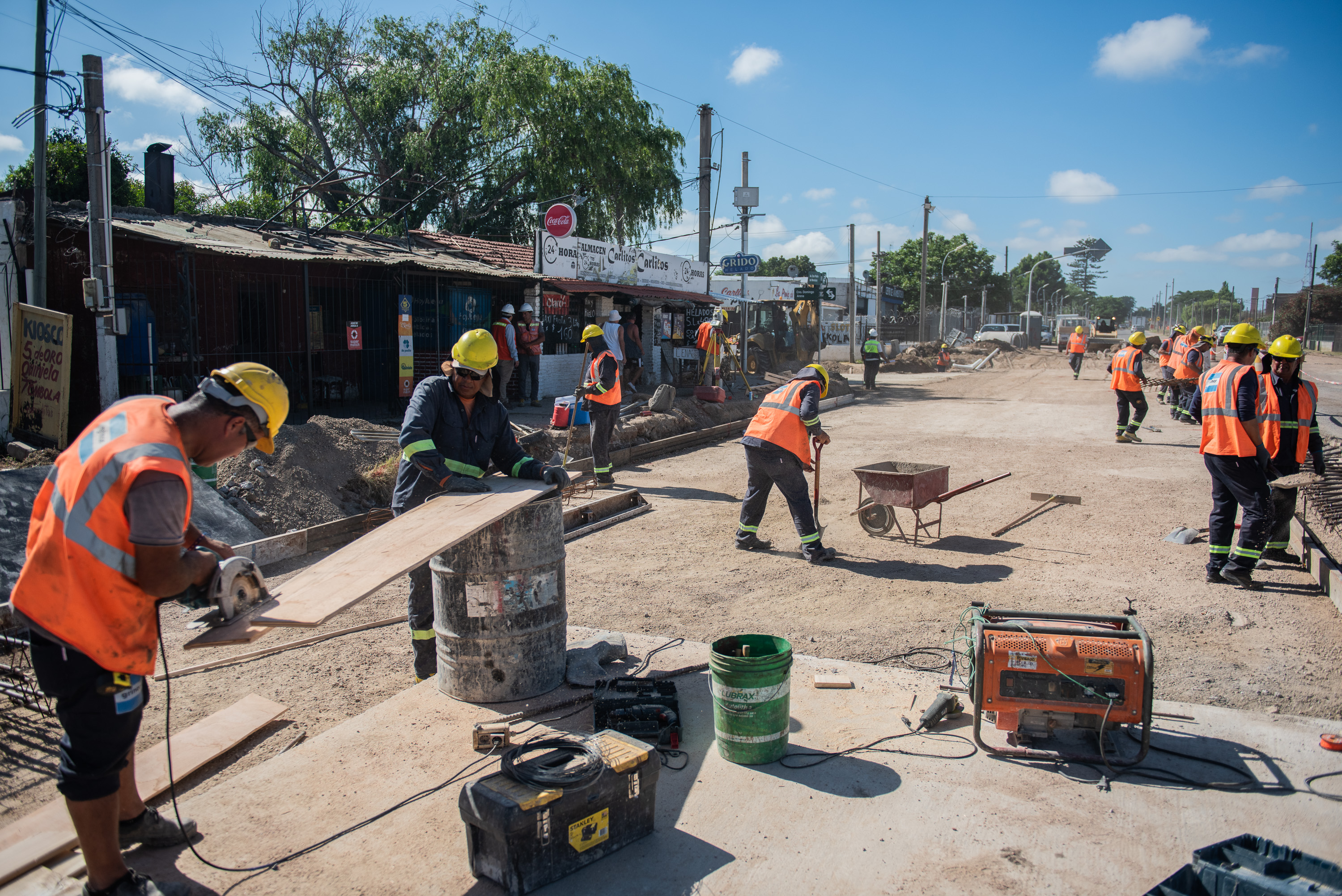 Avance de obras en Avenida Don Pedro De Mendoza y Domingo Arena