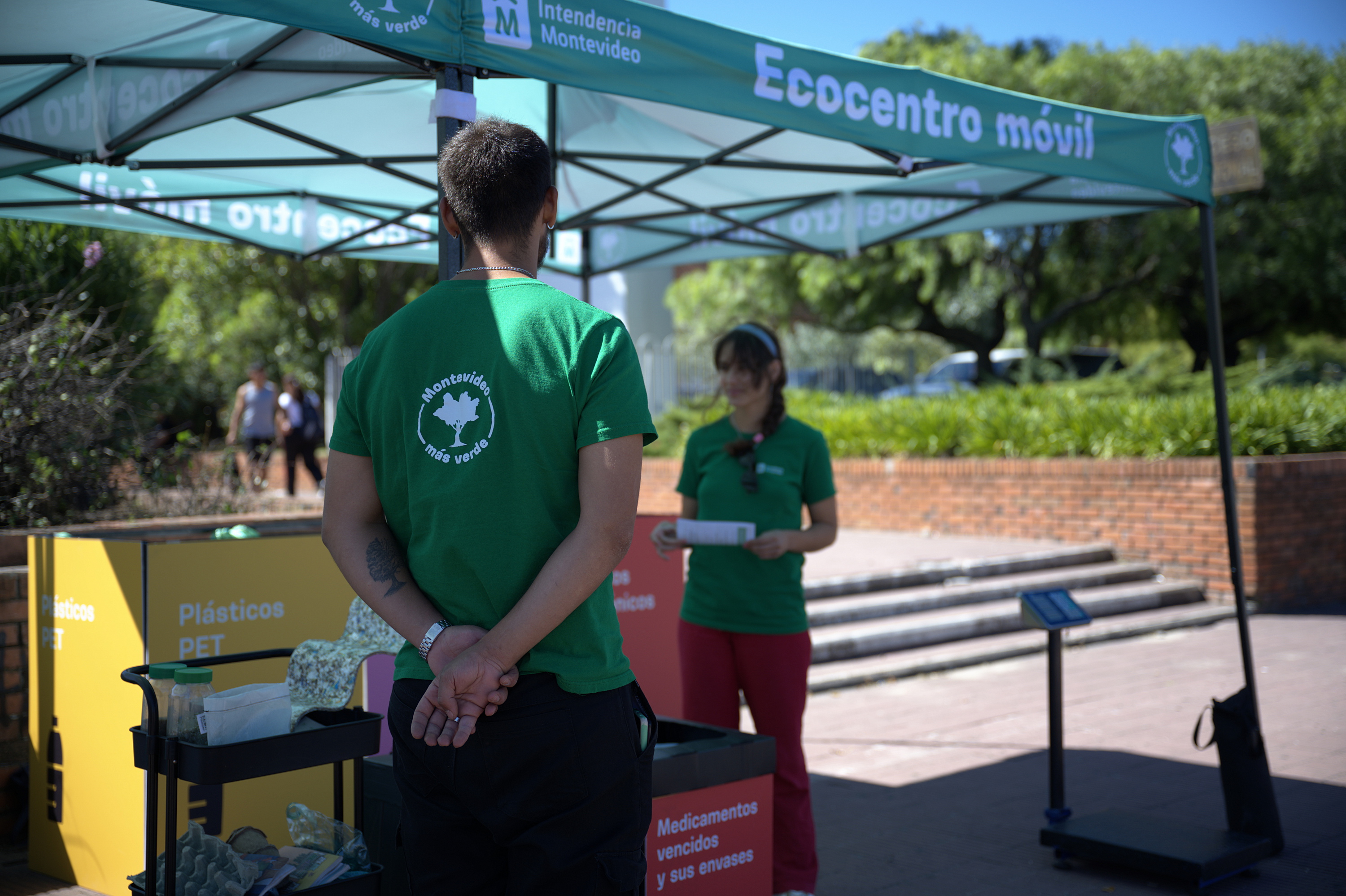 Ecocentro móvil en Av. Italia y Av. Bolivia