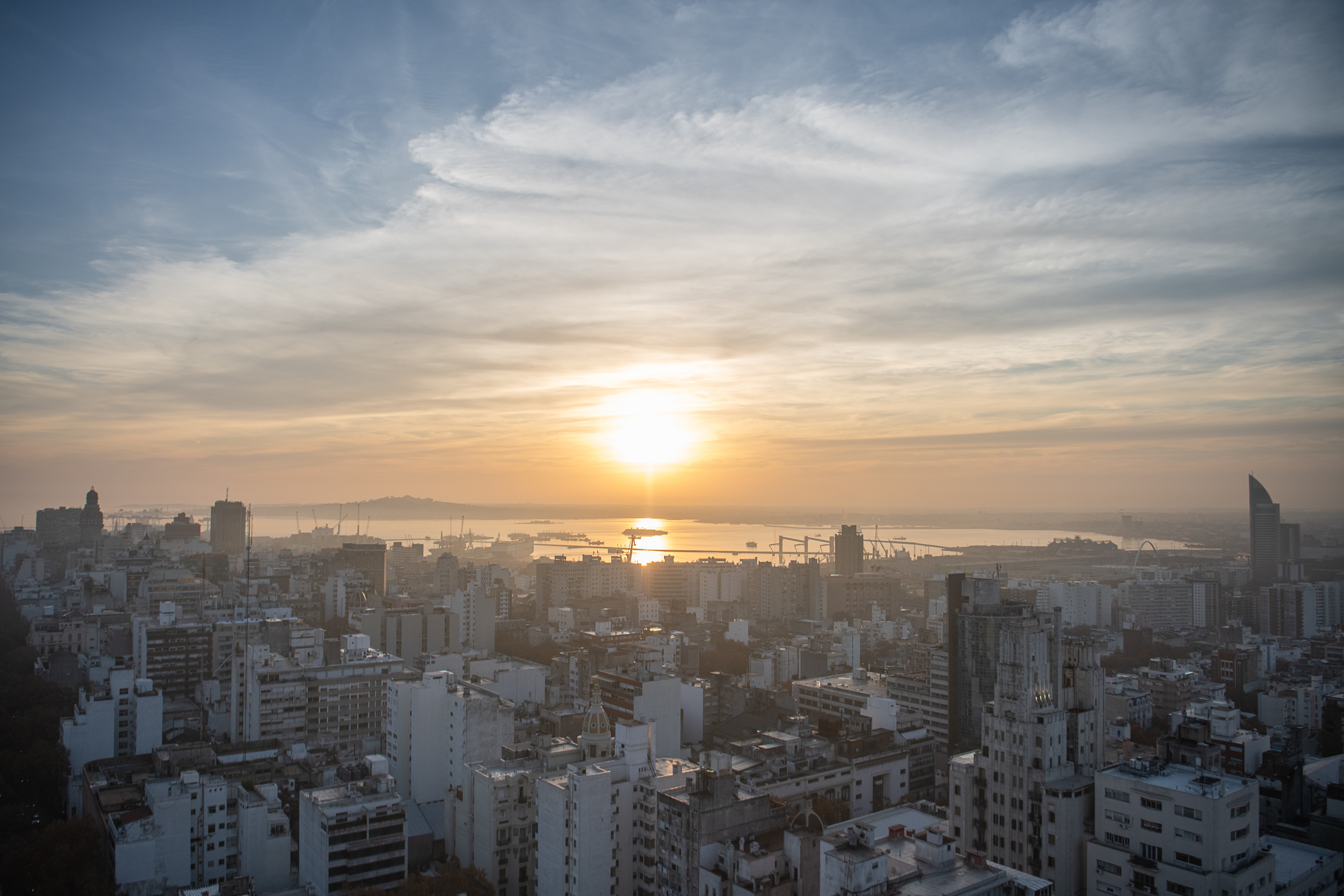 Vista aérea de Montevideo, 6 de junio de 2024