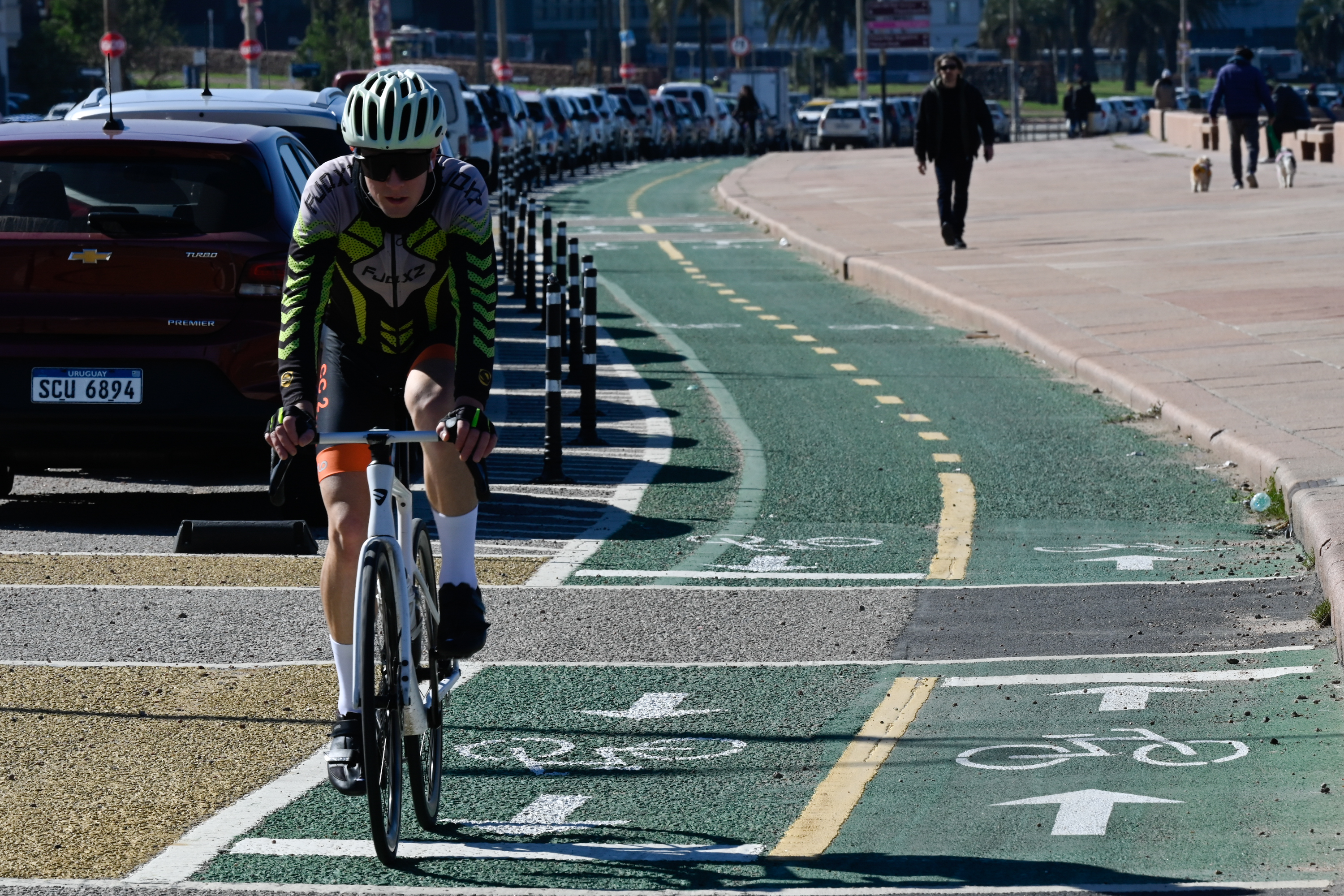 Avance de obras de la ciclovía de la Rambla