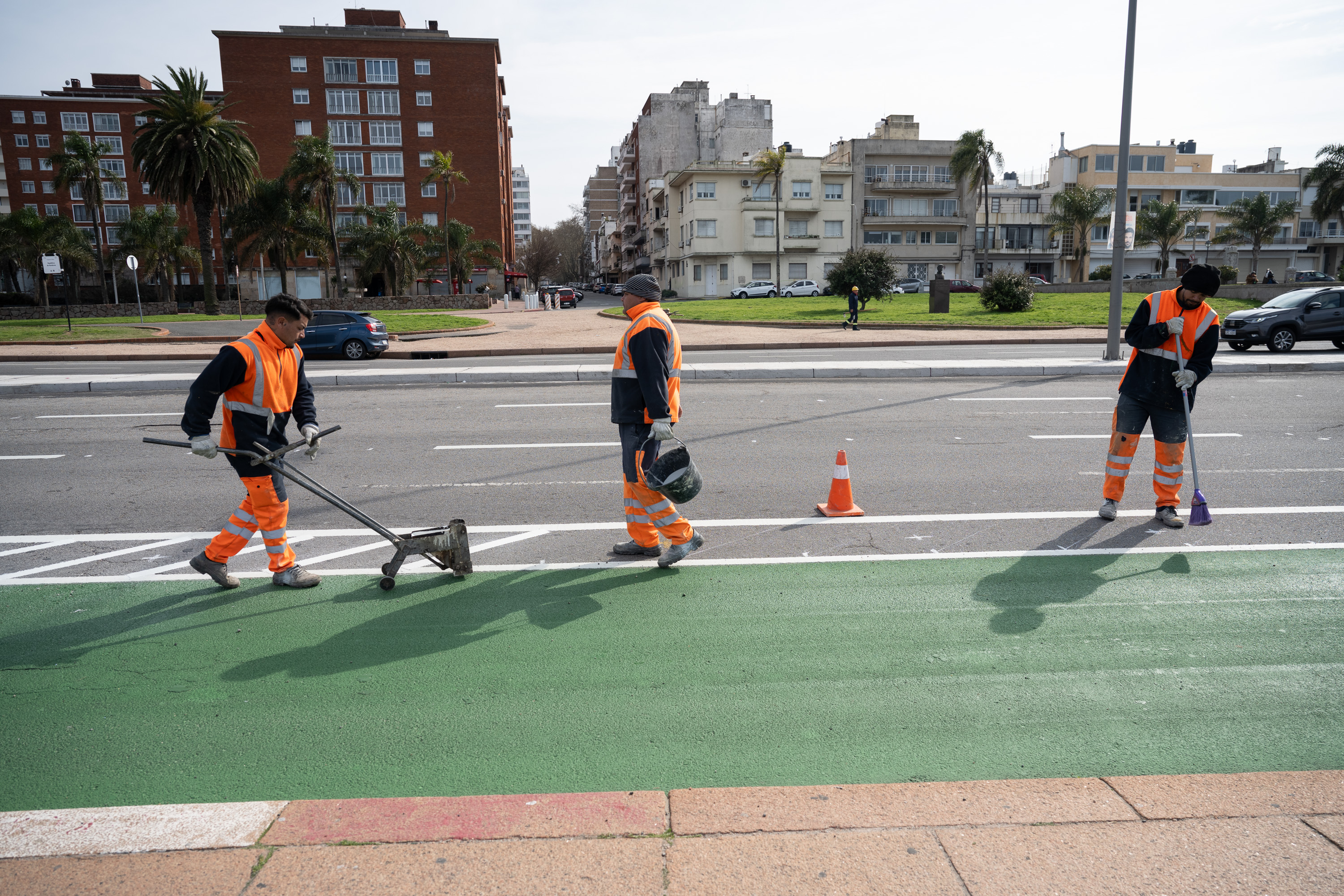 Avances de la segunda etapa de obras de la ciclovía de la Rambla