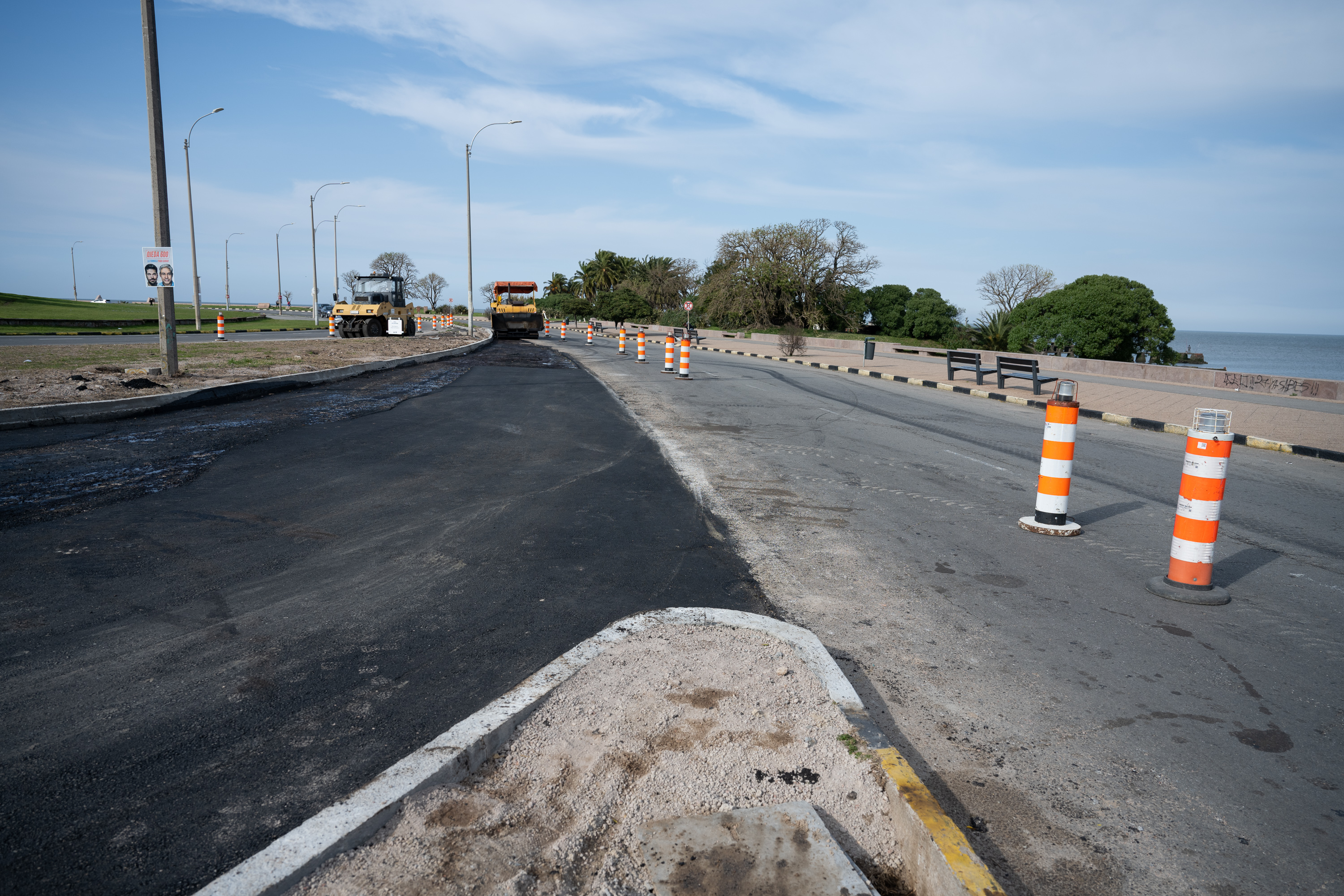 Avances de la segunda etapa de obras de la ciclovía de la Rambla