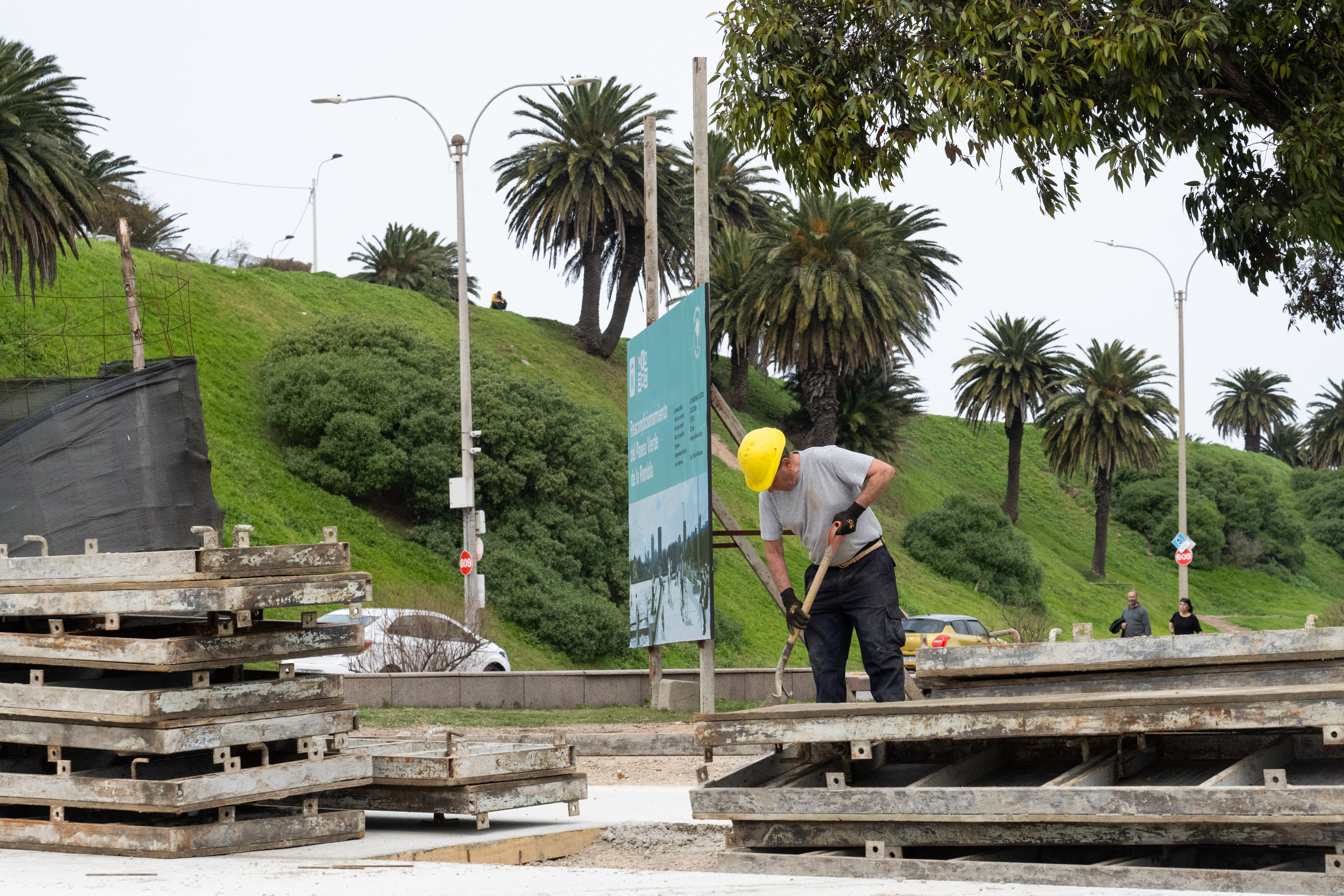 Avance de obras de reacondicionamiento en el de paseo de los Pescadores