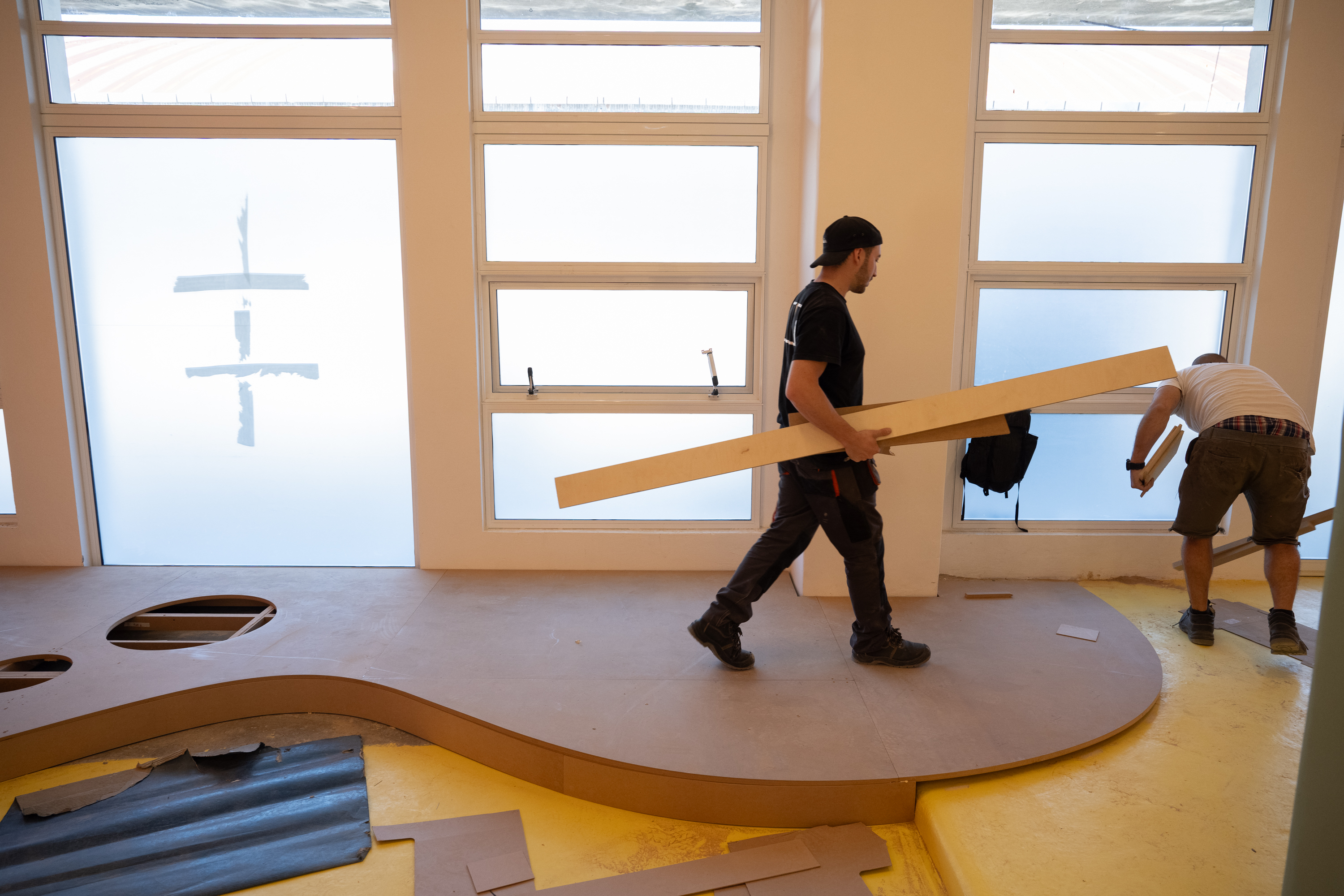 Avance de obras en sala de primera infancia del Espacio Modelo