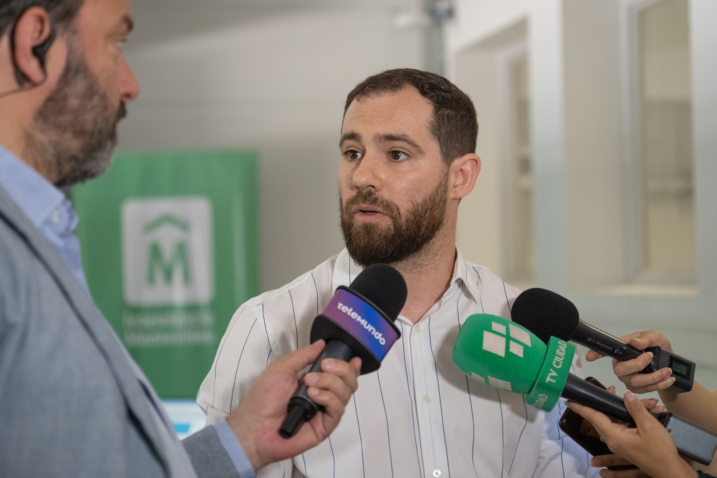 Rueda de prensa del Prosecretario Daniel González, por Innovación tecnológica en Central de Radio y Monitoreo de Espacios Públicos