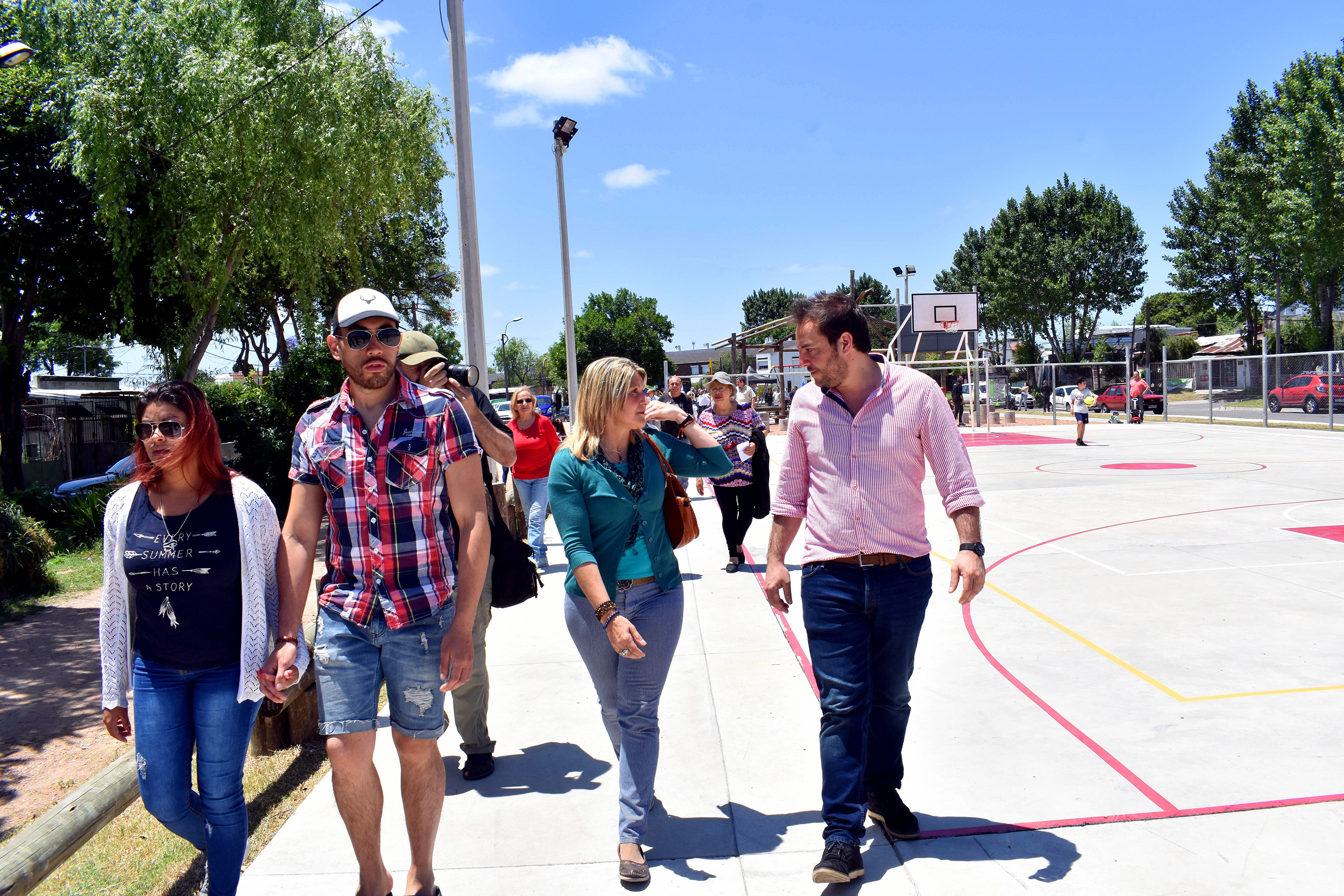 Inauguración de obras en plaza Porvenir