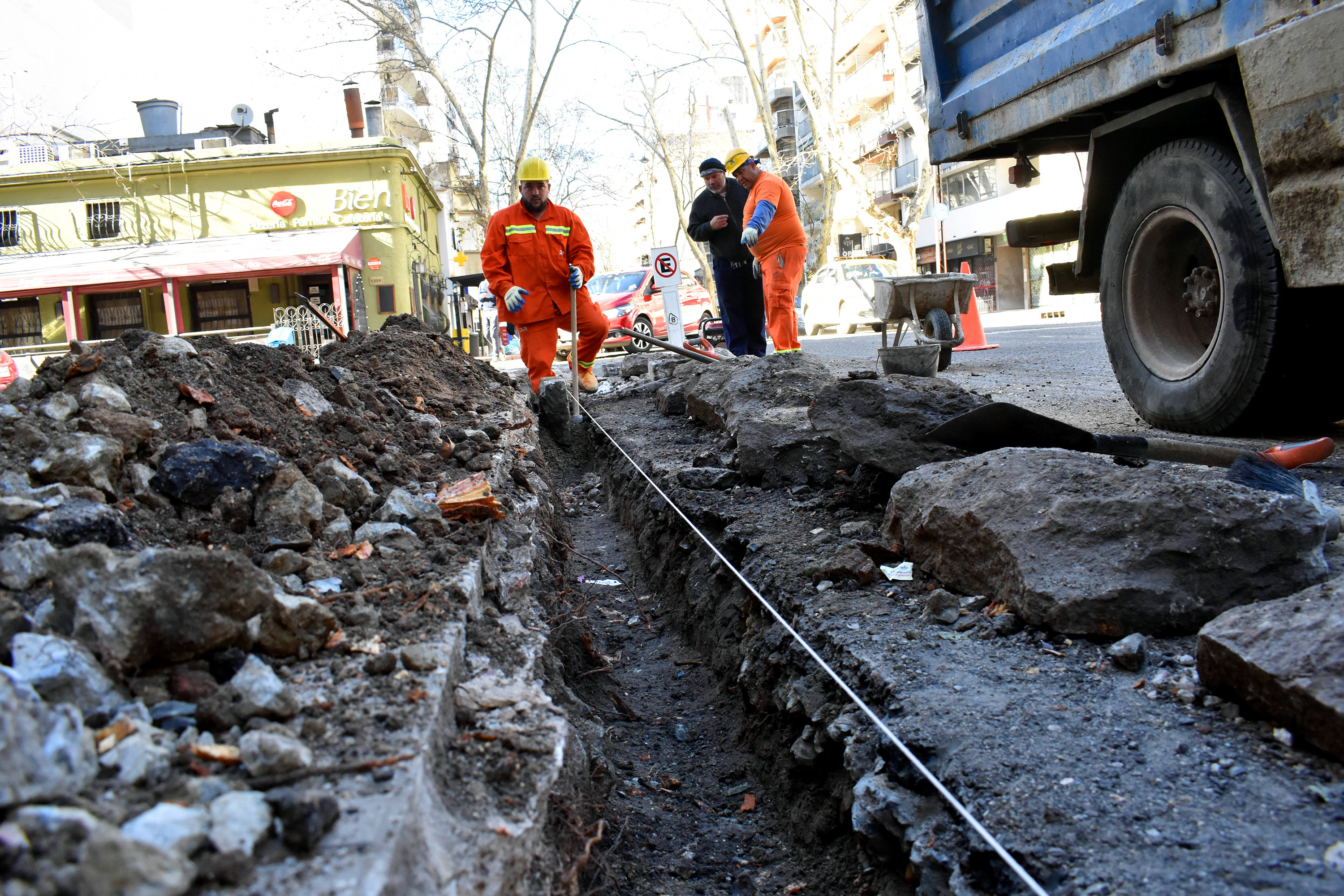 Obras en calle Gabriel Pereira