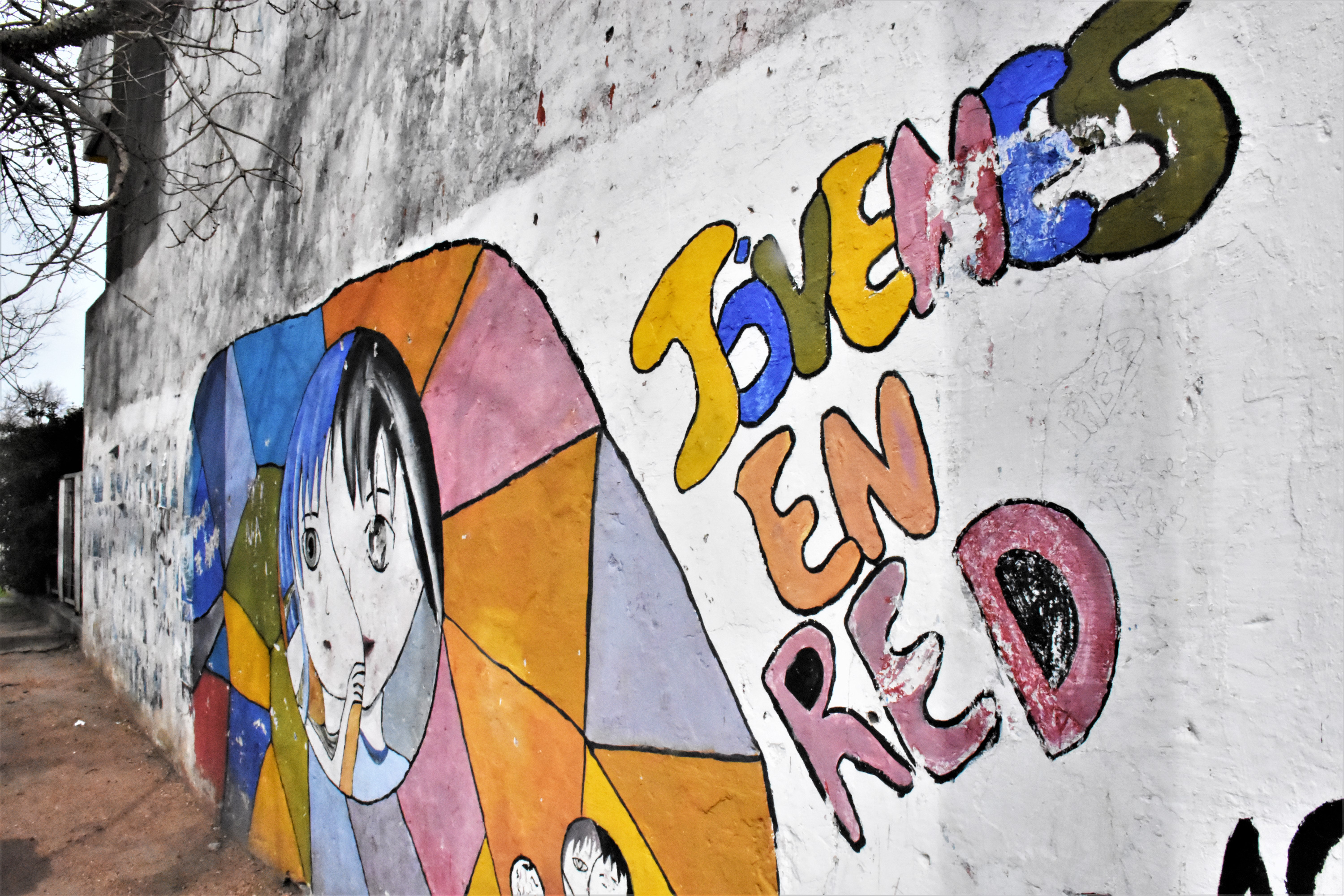 Mural de la policlìnica Punta de Rieles antes de los trabajos de pintura