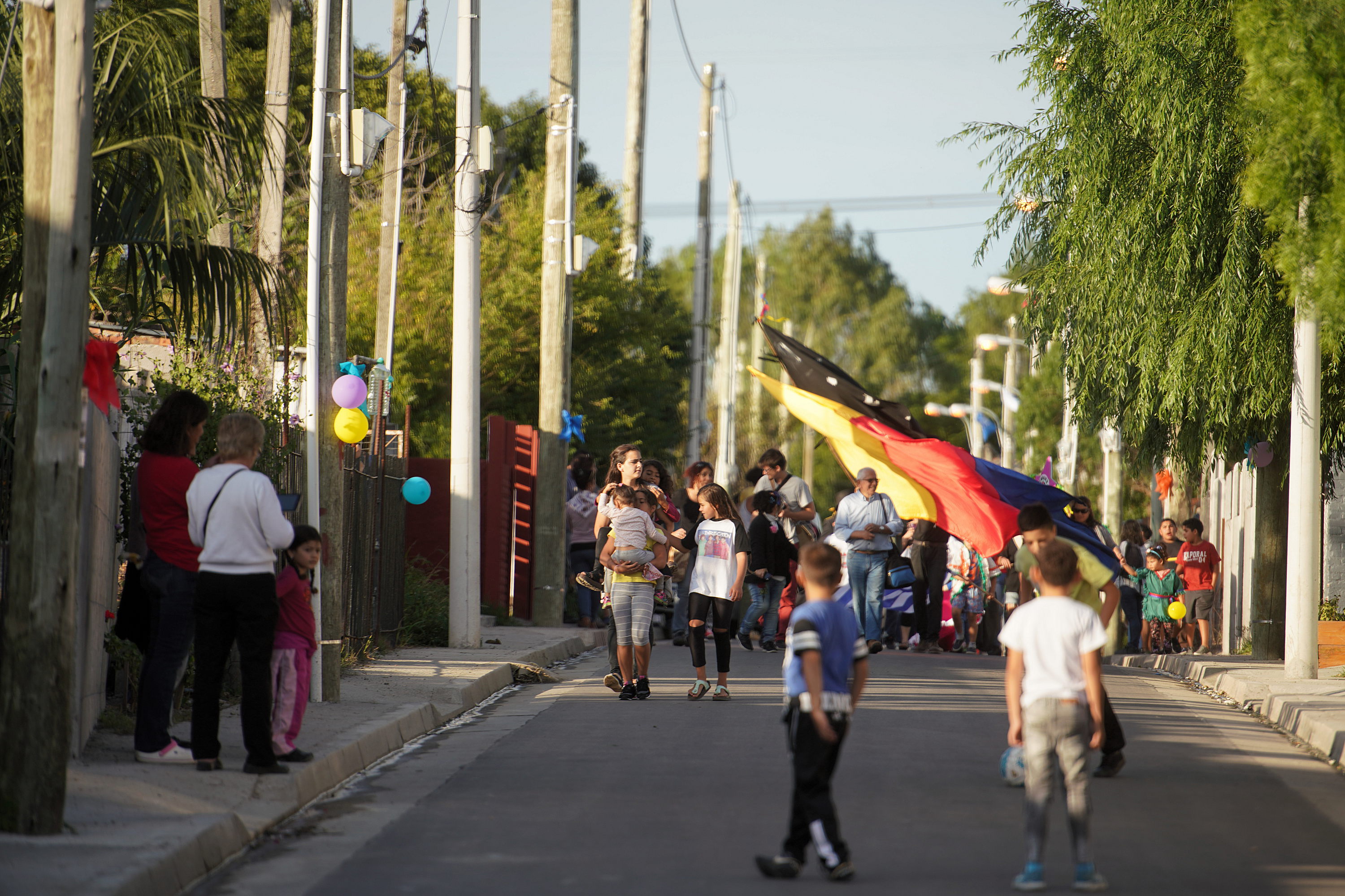 Inauguración de obras en barrio El Tanque, Villa Prosperidad 