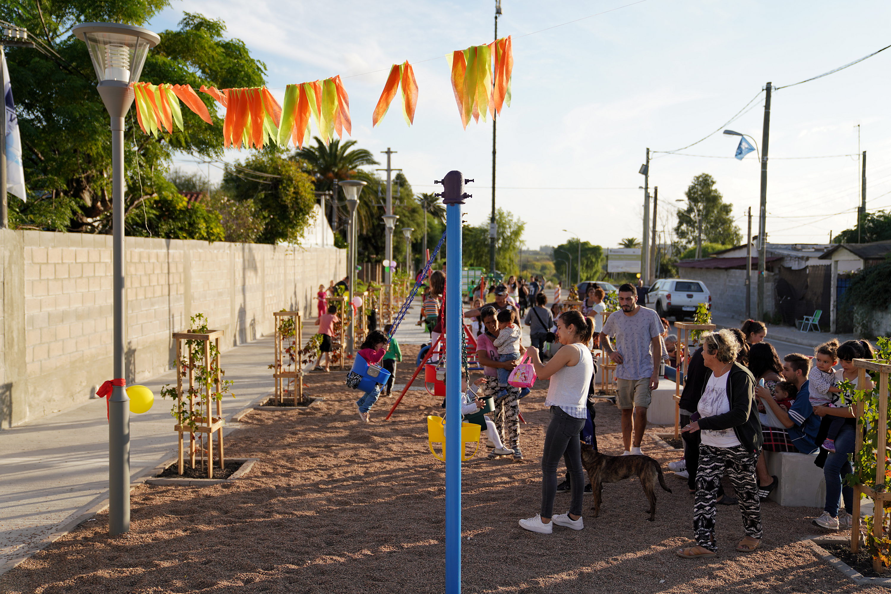 Inauguración de obras en barrio El Tanque, Villa Prosperidad 