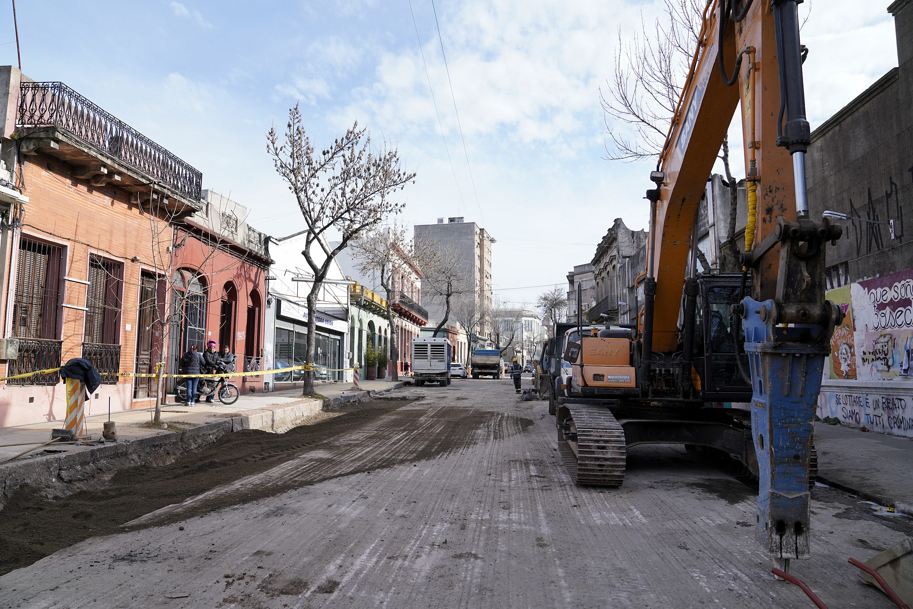 Obras en calle Paysandú