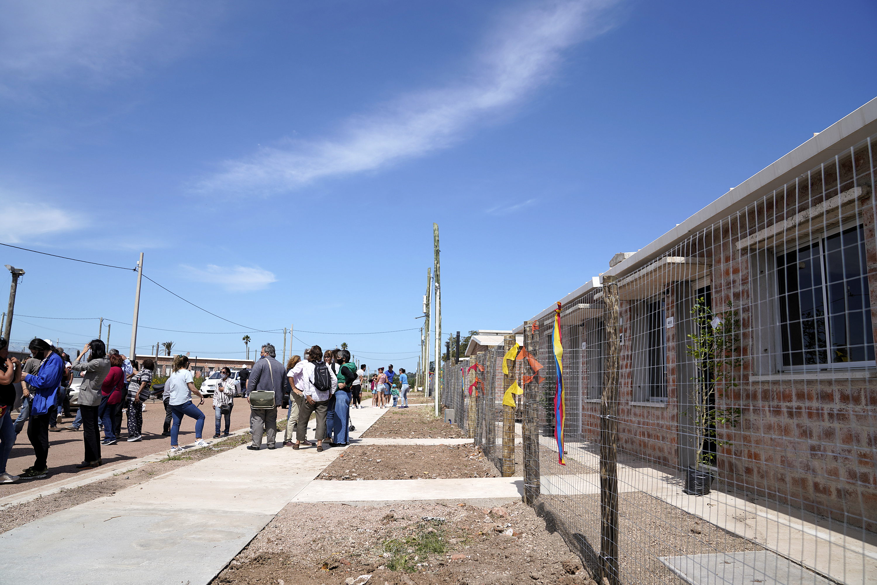 Inauguración de viviendas en el barrio Cauceglia