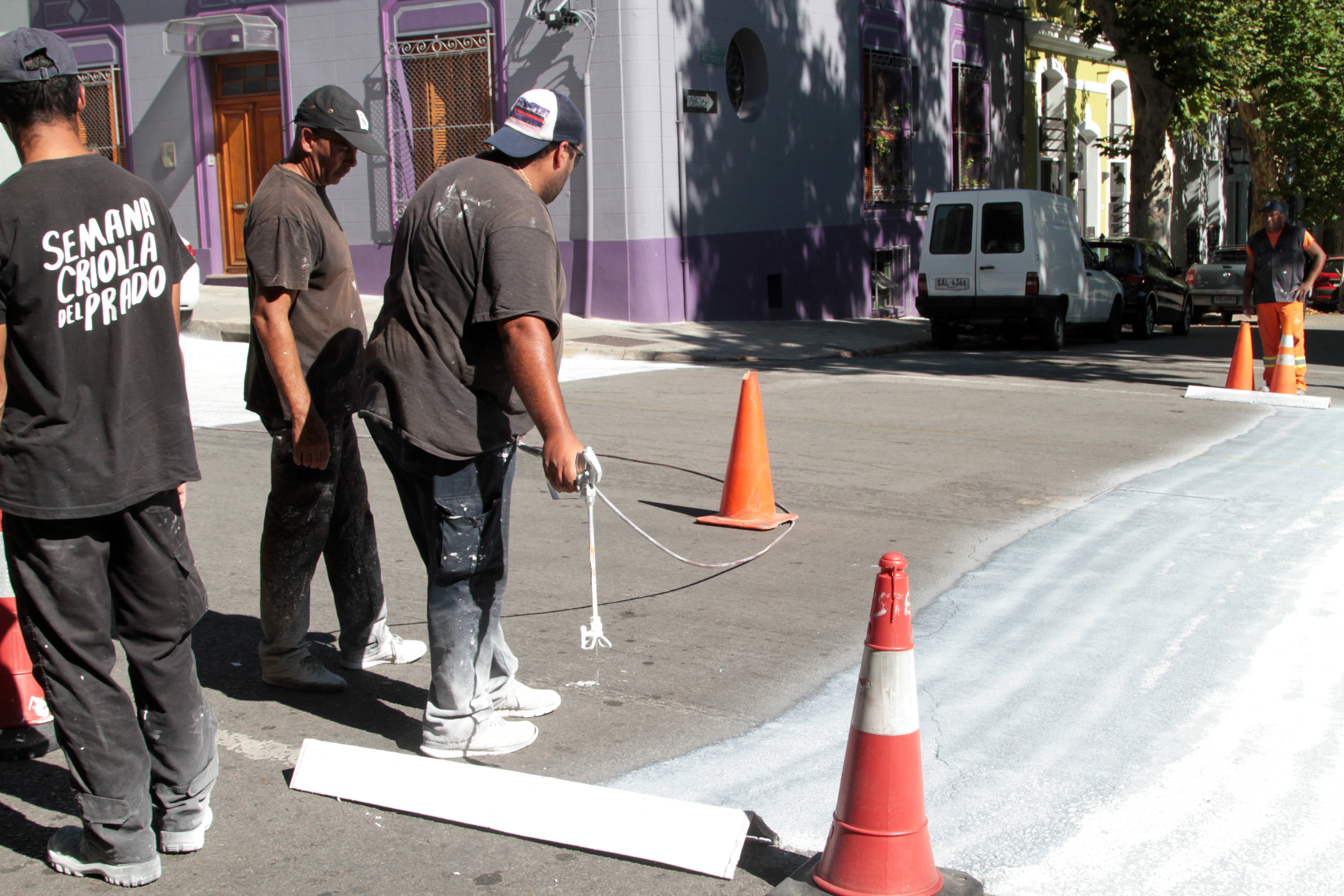 Pintura de calle para desfile de LLamadas 2019