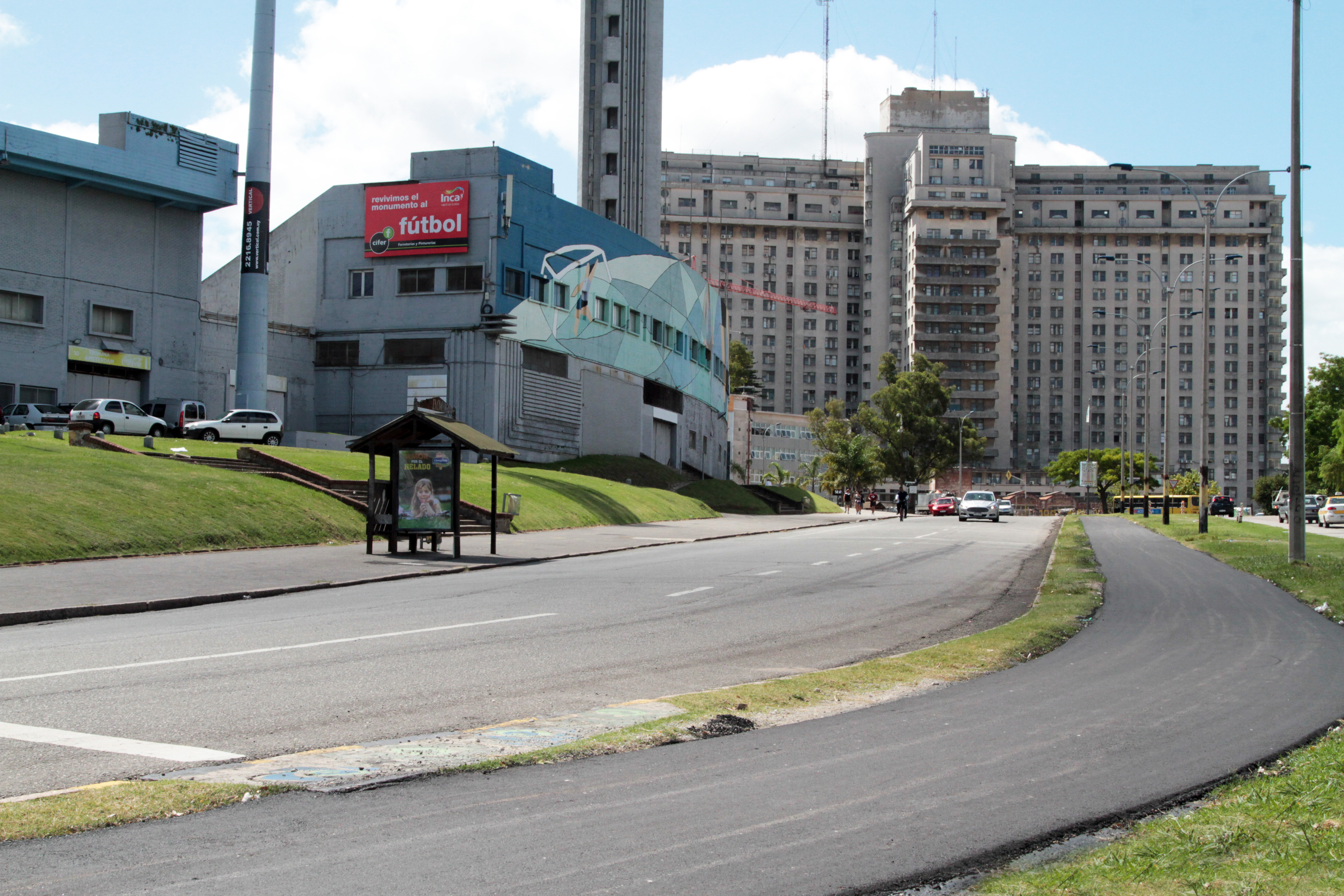 Recorrida por ciclovía de la calle Ricaldoni