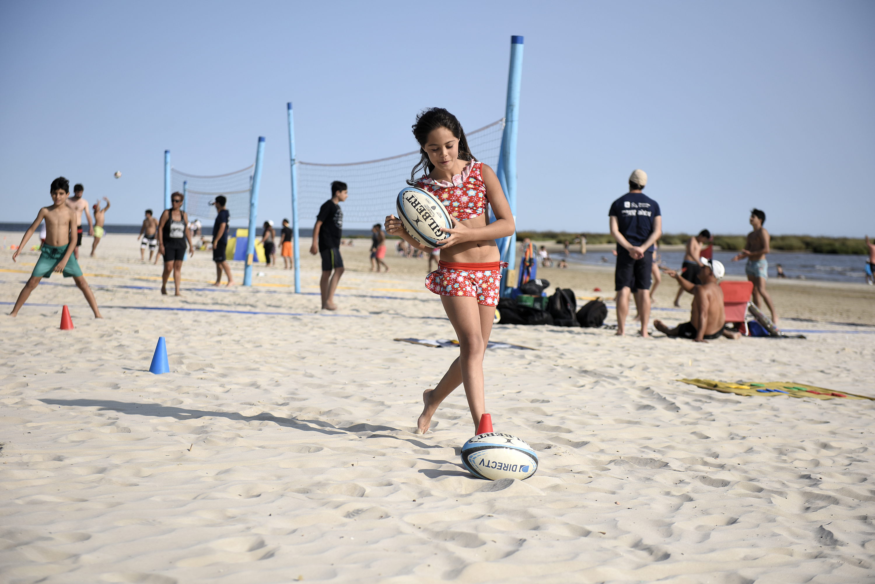 Actividades deportivas en la Playa Malvin