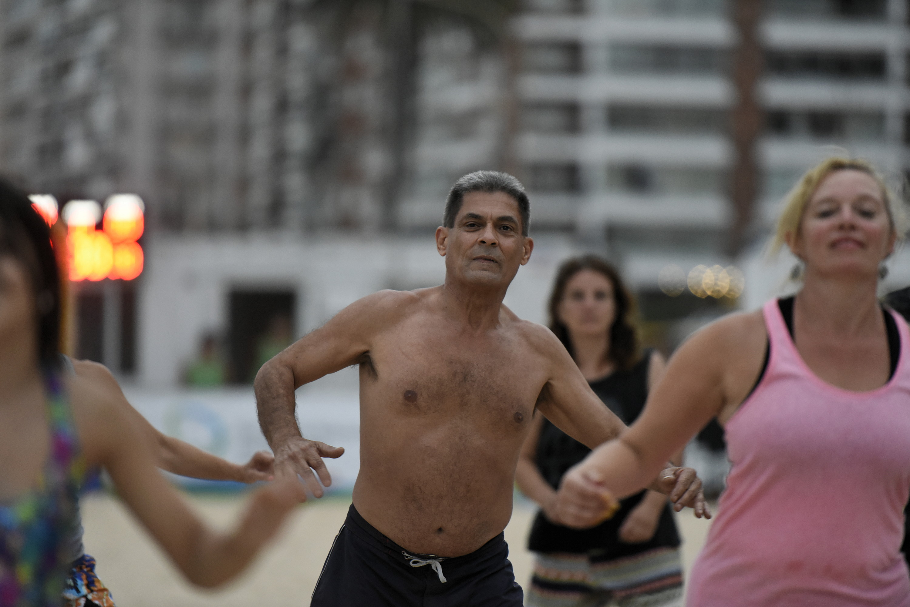 Clases de fitness en la Playa de los Pocitos