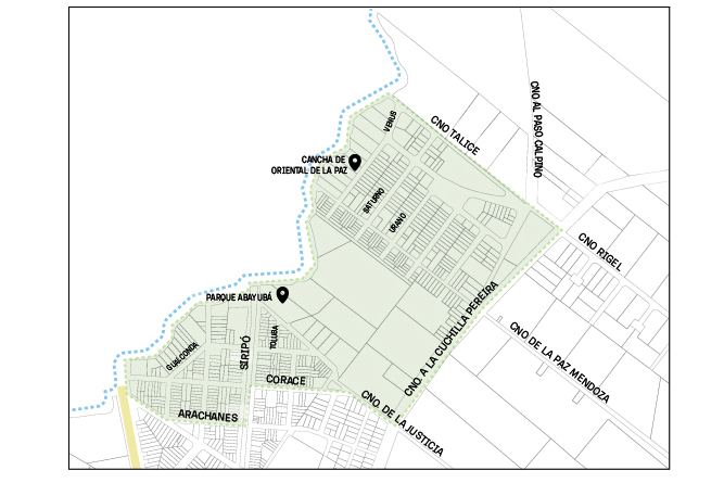 Mapa del nuevo sistema de recolección en Abayubá - segunda entrega