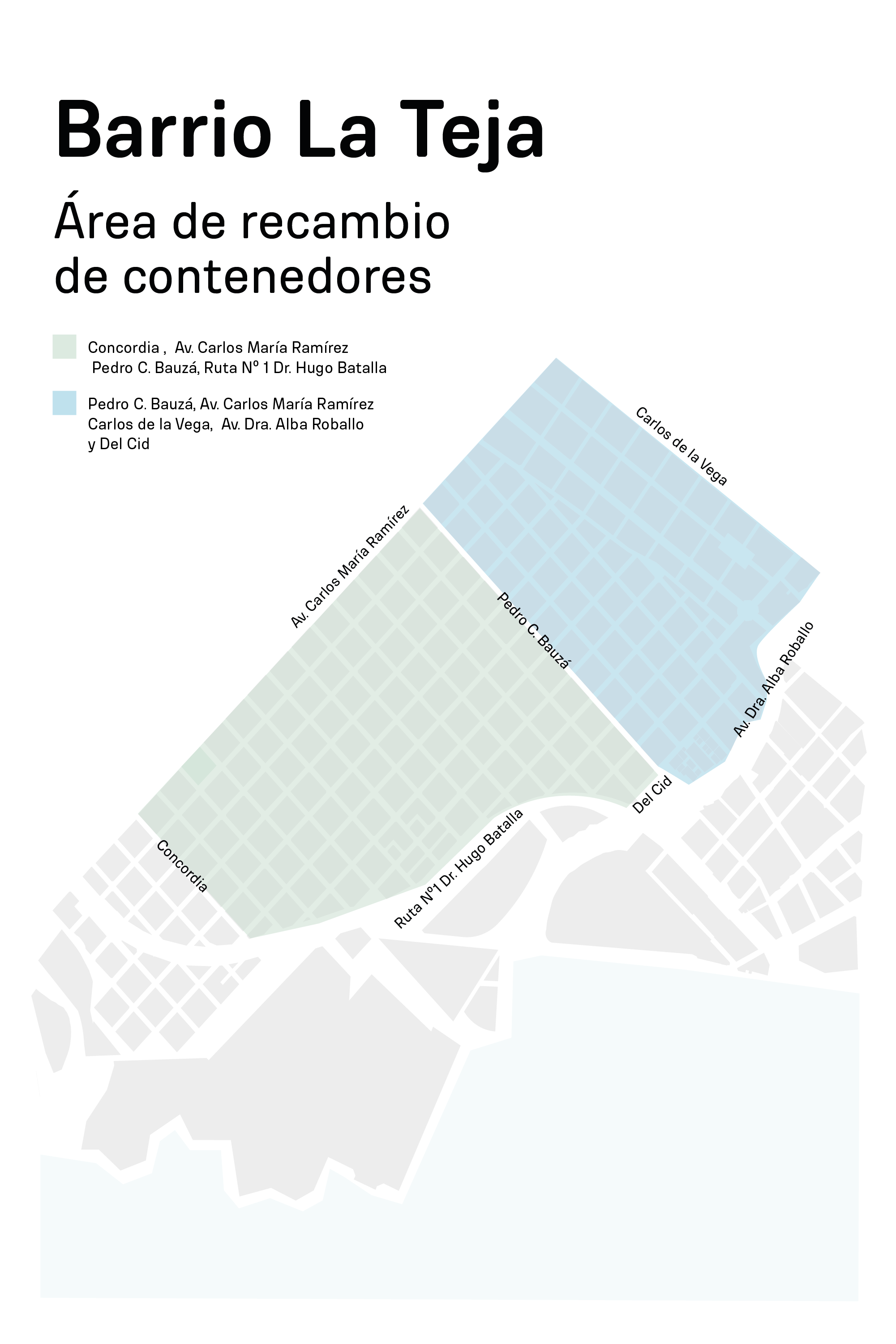 Mapa de contenedores en La Teja