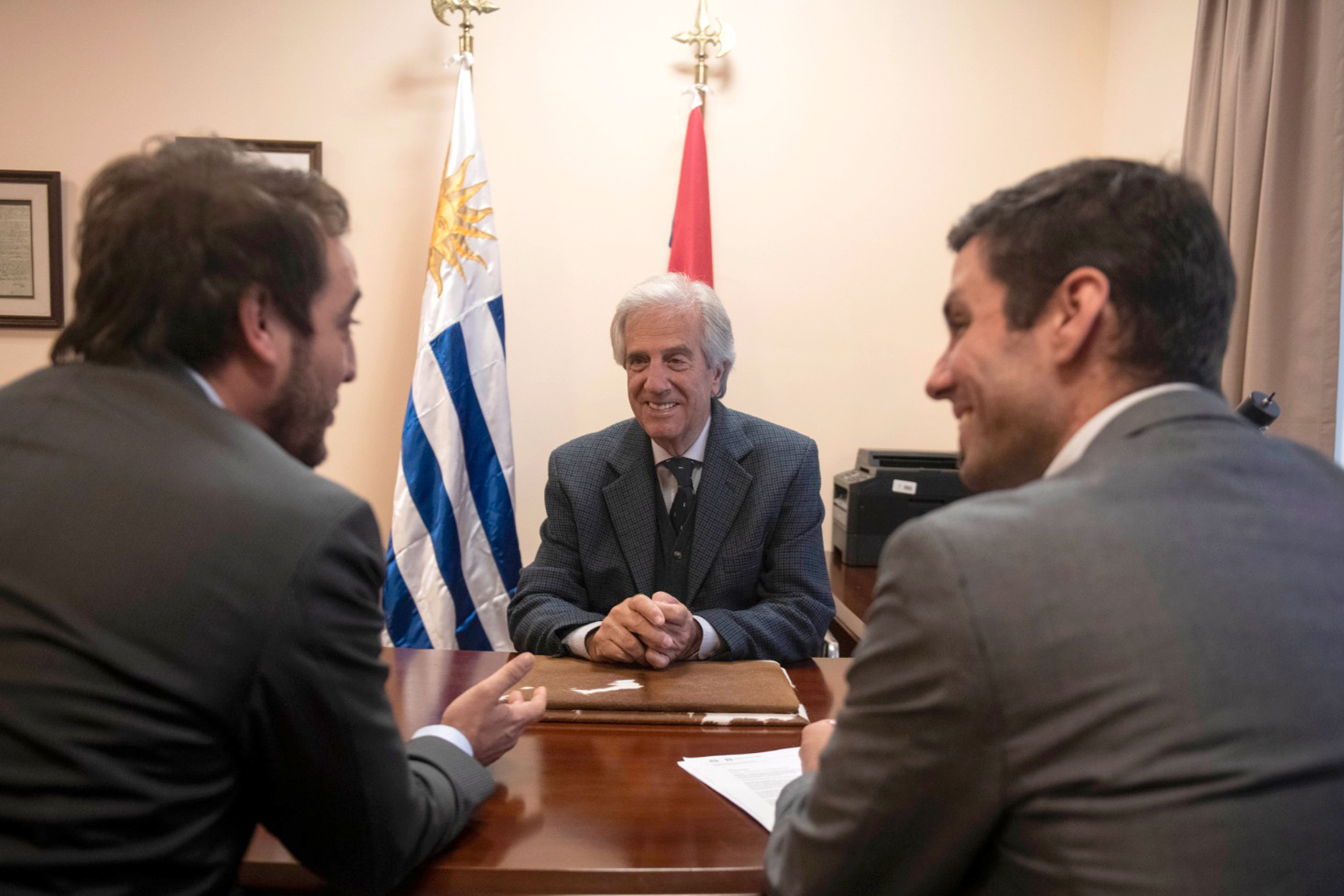 Reunión Christian Di Candia y Tabaré Vázquez