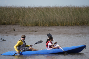 Jornada de canotaje y remo en los humedales del río Santa Lucía, proyecto &quot;Acuáticas&quot;