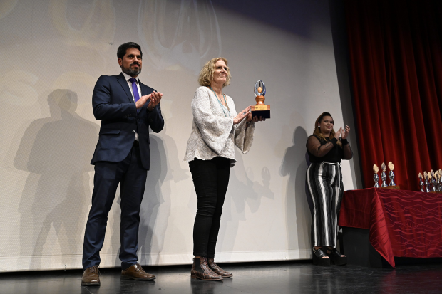 Entrega de los premios Charrúa en el Auditorio Nelly Goitiño