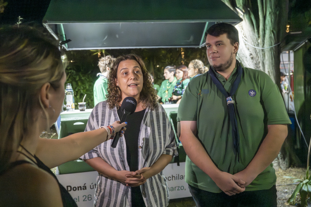 Directora de Desarrollo Social Mercedes Clara, en el lanzamiento de campaña tu ayuda es útil 