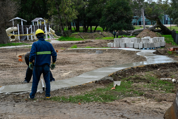 Avance de obras en el parque Rivera  