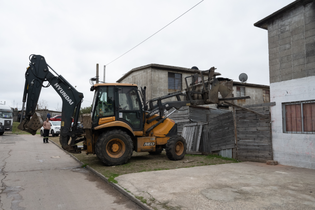 Operativo de limpieza con el Ministerio del Interior en Cerro Norte 