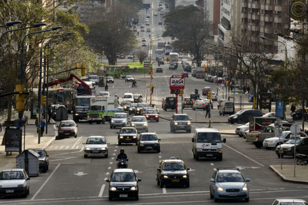 Imagen de tránsito en Montevideo