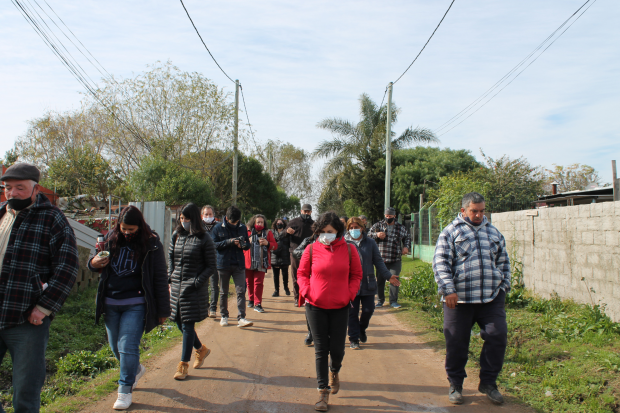 Recorrida por barrio 24 de enero por inicio de obras del Plan ABC