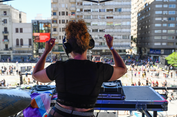 Paola Dalto en los festejos por los 300 años de Montevideo 