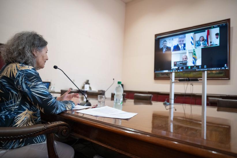 Intendenta interina Mariella Mazzotti en el Conversatorio Mercosur, 21 de febrero 2025