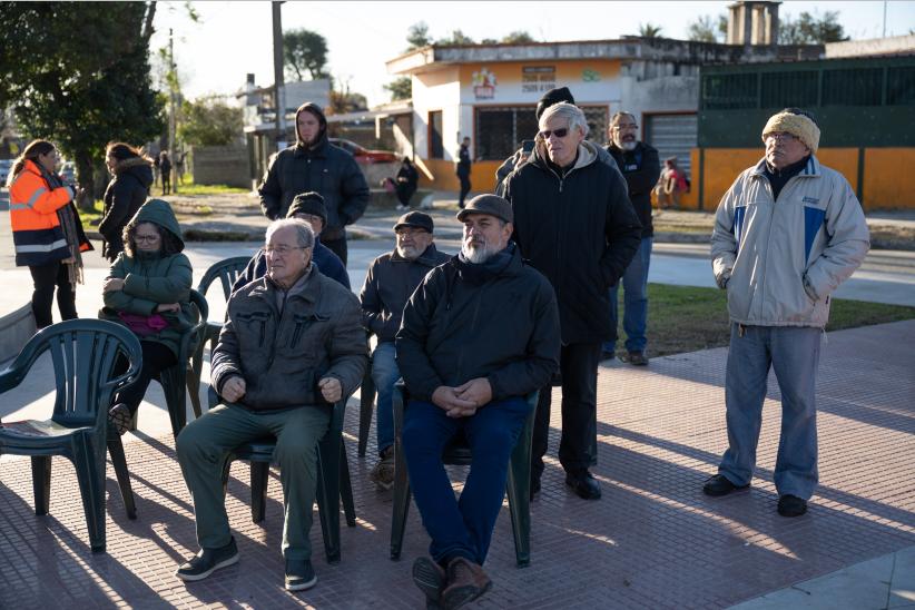 Inauguración de obra del Presupuesto Participativo en Plaza Tom