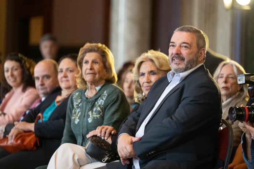 Intendente Mario Bergara, durante el lanzamiento de la Fundación Bienal de Montevideo
