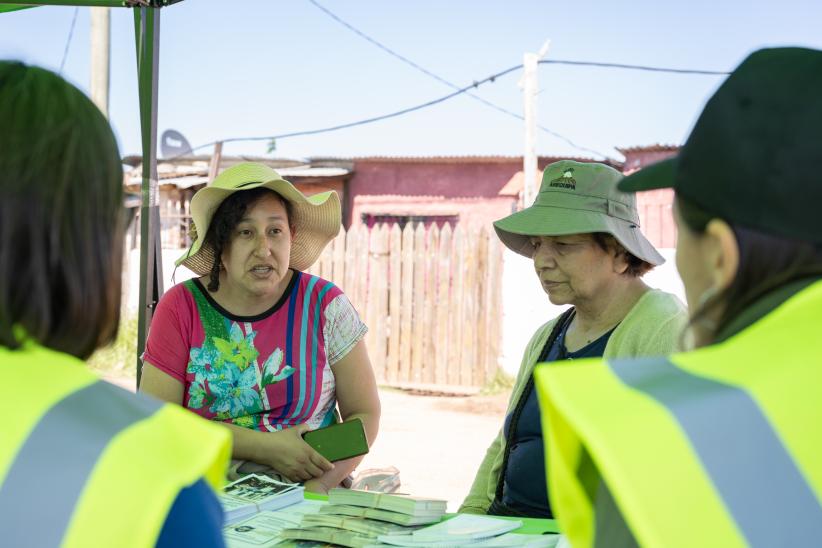 Feria social en el barrio El Tobogán en el marco del programa F