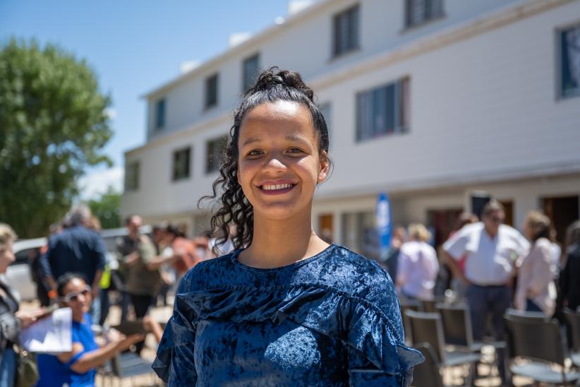 Inauguración de viviendas de realojo para familias del asentami