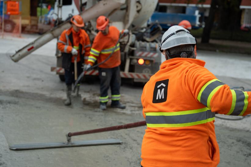 Registro de obra vial en calle Felipe Carapé  entre Eusebio Val