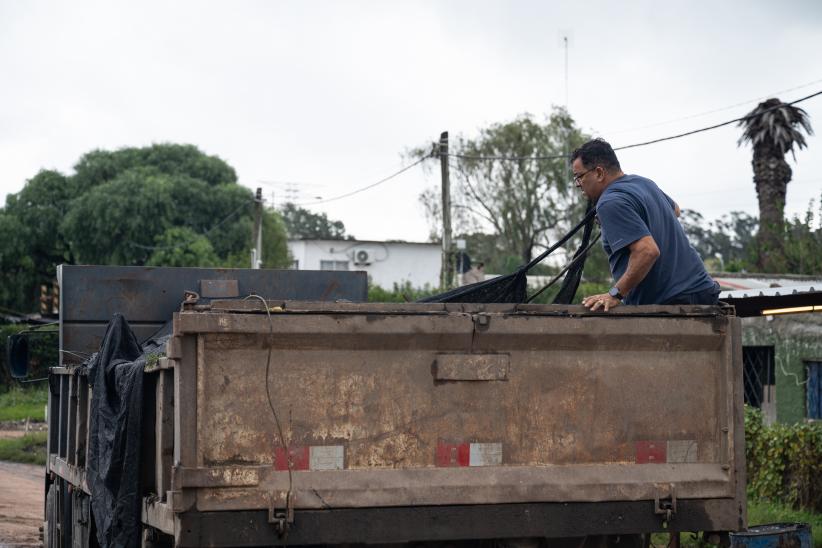 Operativo por lluvias en barrios del Oeste de Montevideo