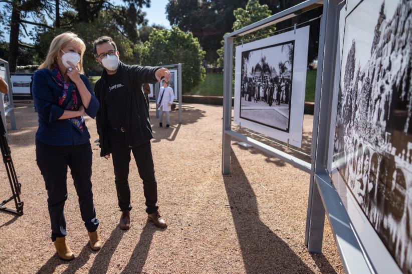 Inauguración de fotogalería en el Parque Batlle